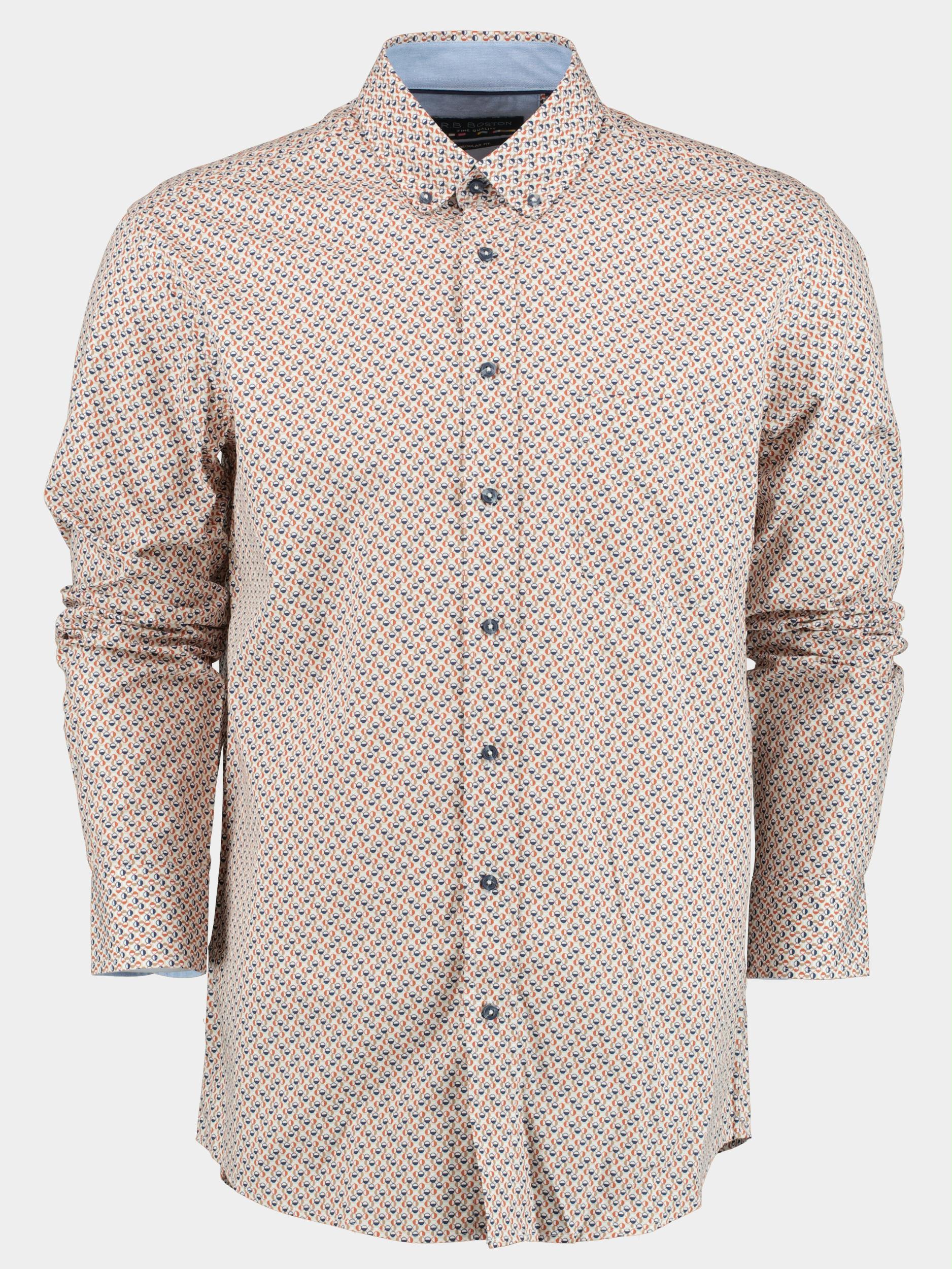 R.B. Boston Casual hemd lange mouw Blauw Franklin LS Button Down 227670/308
