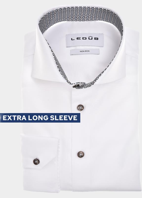 Ledub Overhemd extra lange mouw Wit  0702087/910-150-000