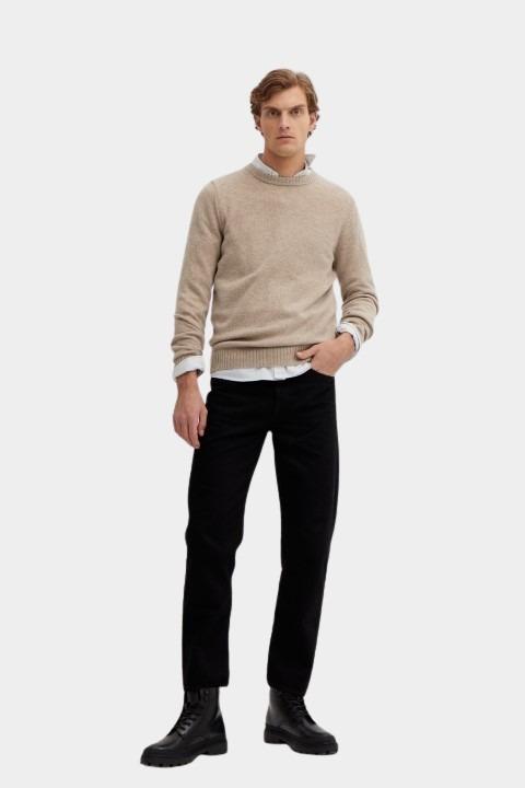 Basefield Pullover Beige Rundhals Pullover 219018511/246