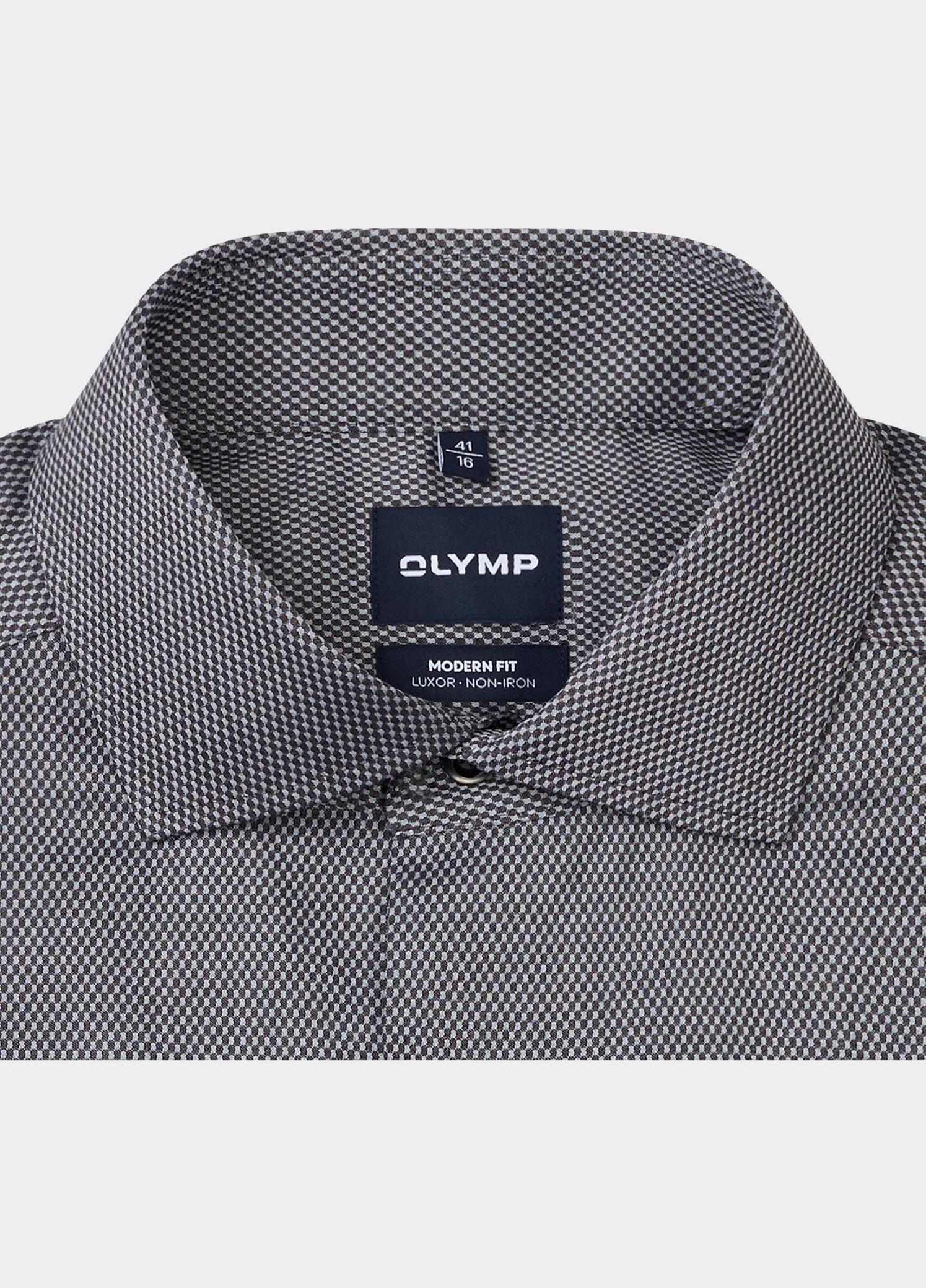 Olymp Overhemd extra lange mouw Zwart Luxor mf D.2102 o.T. 125229/68