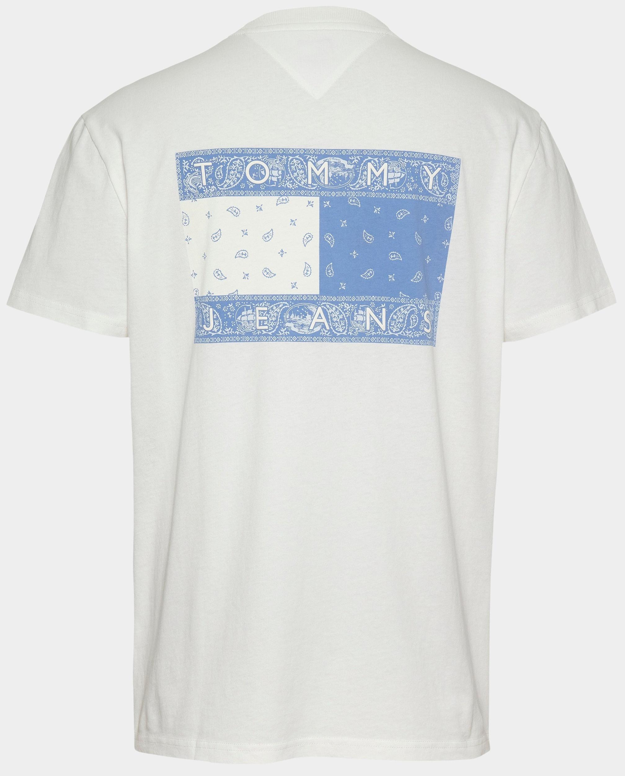 Tommy Jeans T-shirt korte mouw Wit TJM REG PAISLEY FLAG TEE EXT DM0DM20774/YBL