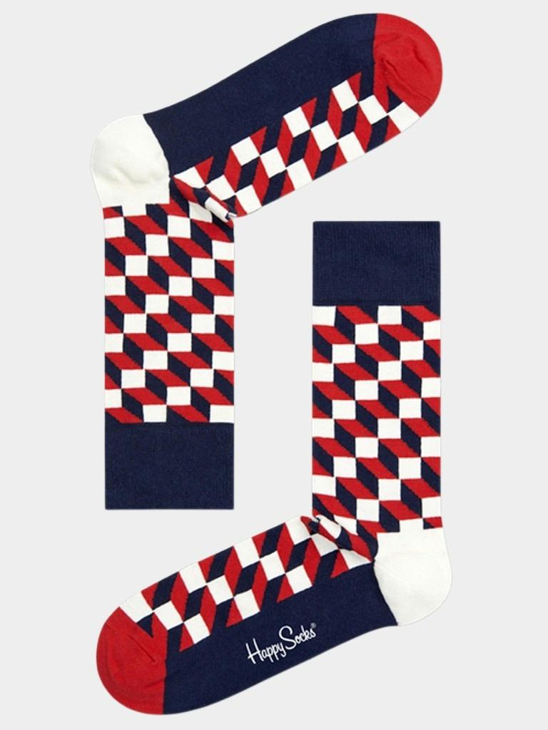Happy Socks Cadeaubox Sokken Blauw Classic Stripe Gift Box XSTR08/6000