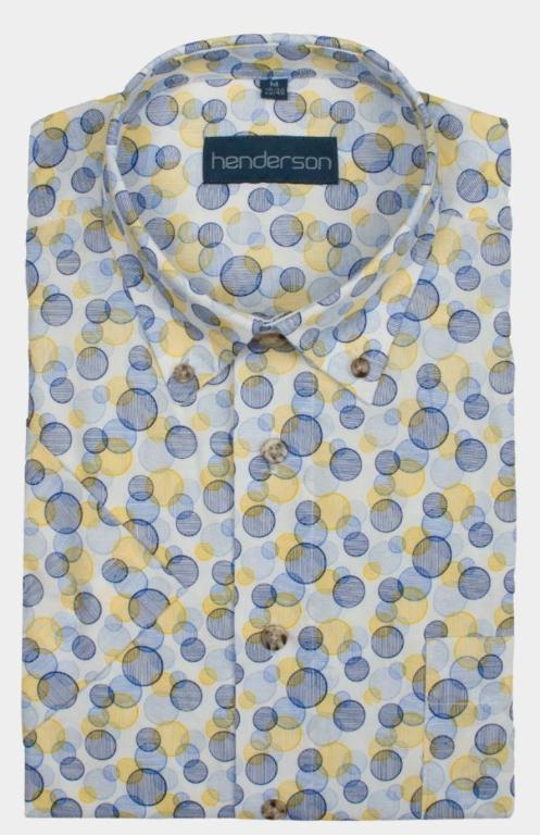 GCM Sports Casual hemd korte mouw Geel  5244/220