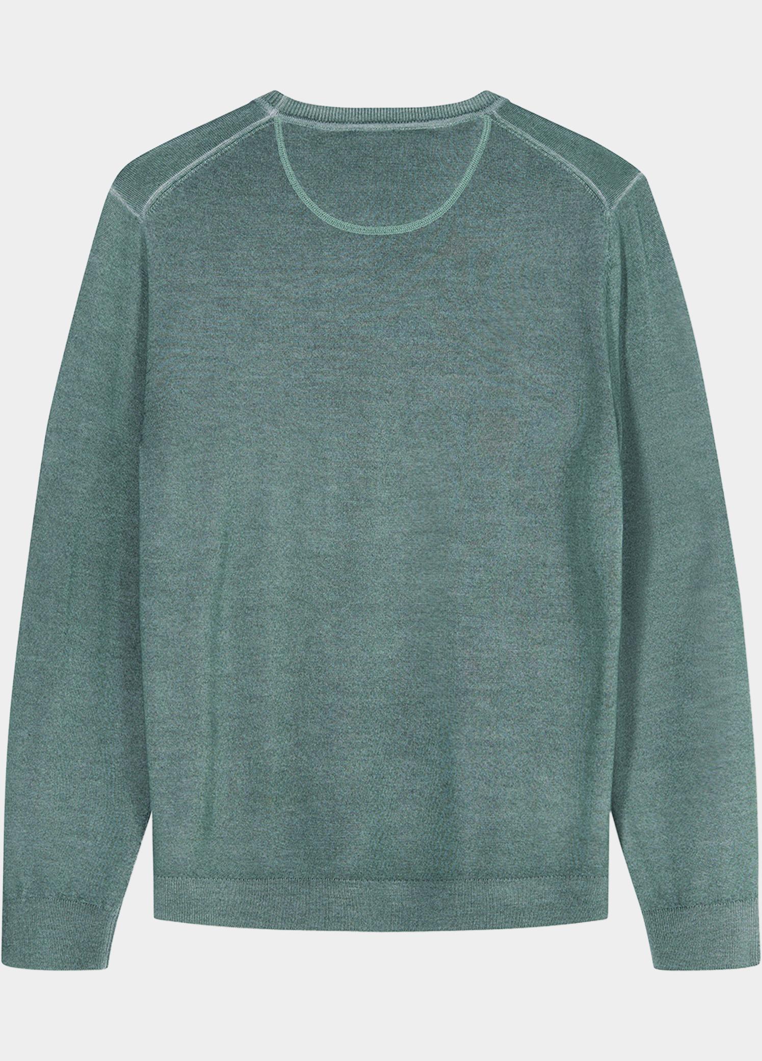Olymp Pullover heren Groen Rundhals Strick 534065/45