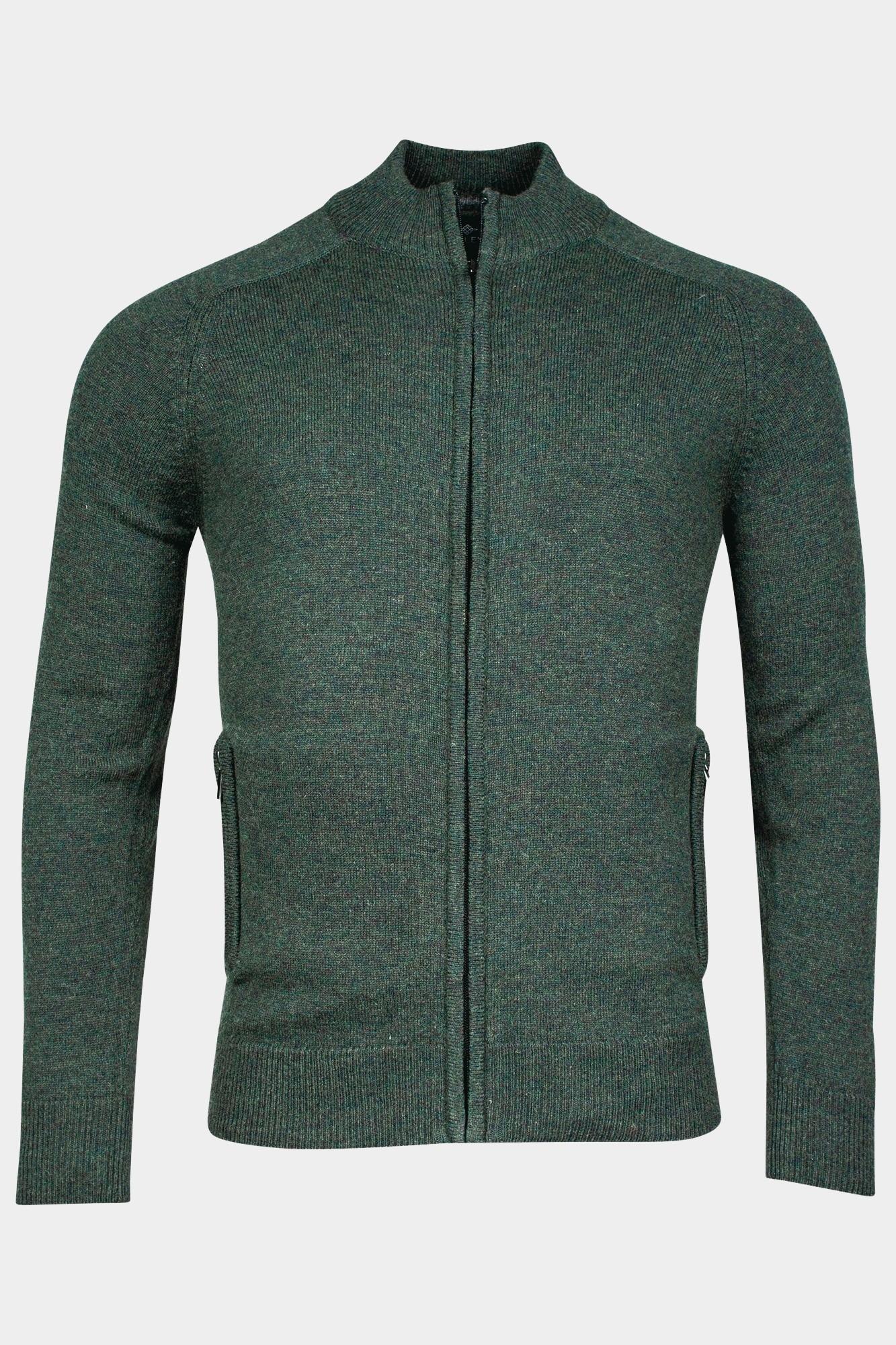 Baileys Vest Groen Cardigan Zip  single knit 320096/795