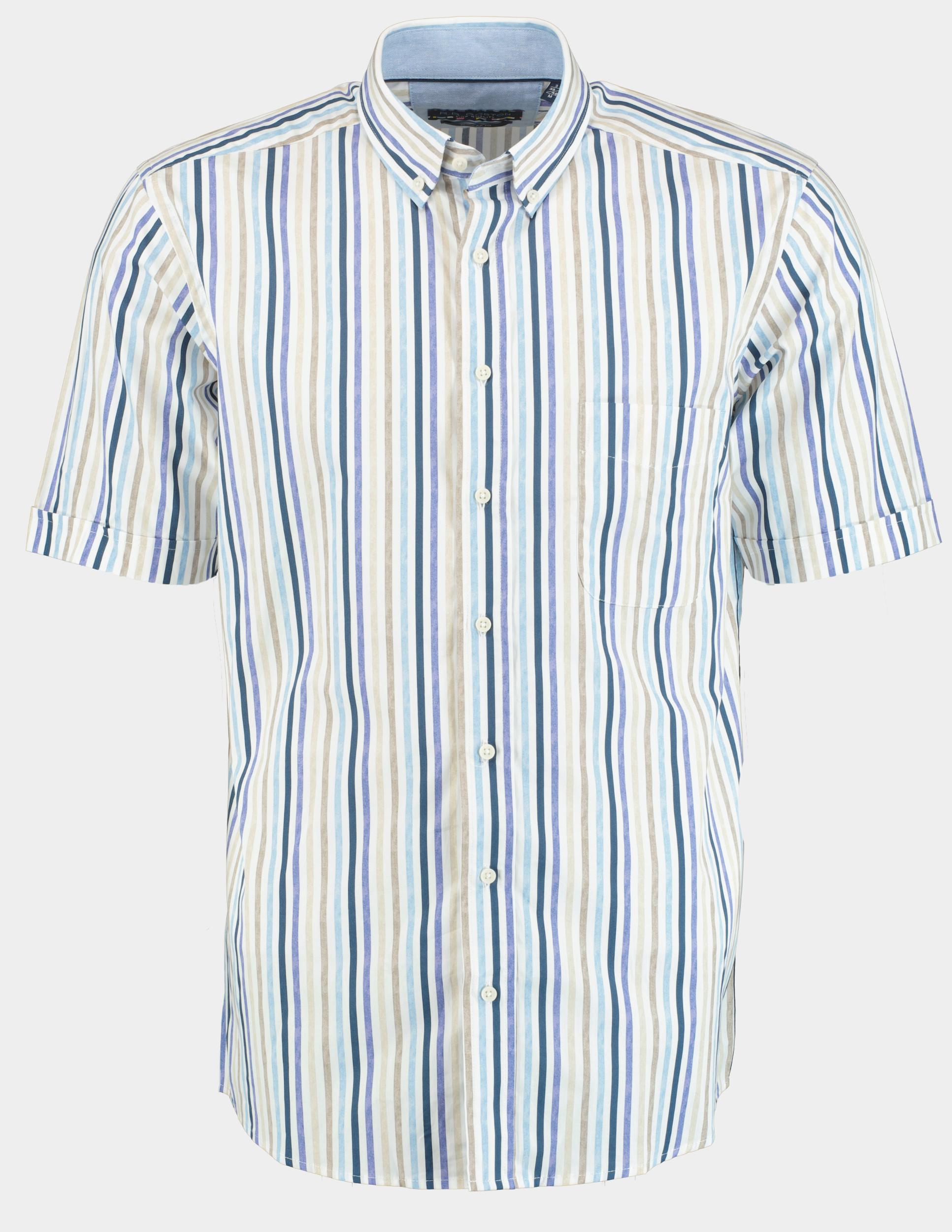 R.B. Boston Casual hemd korte mouw Multi regular fit multicolor streep 516670/827