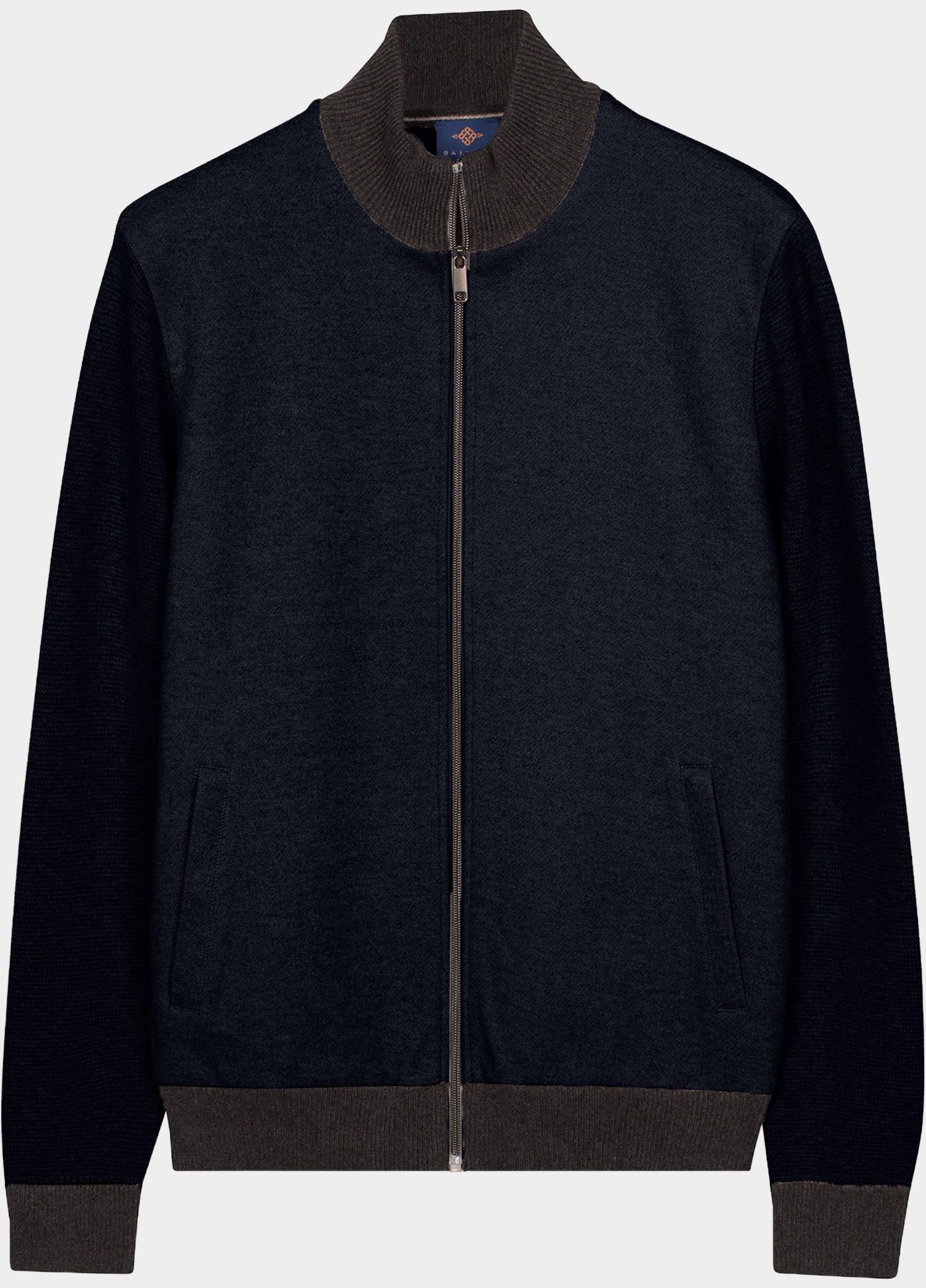 Baileys Vest heren Blauw Cardigan Zip  Front Body -sof 622093/60
