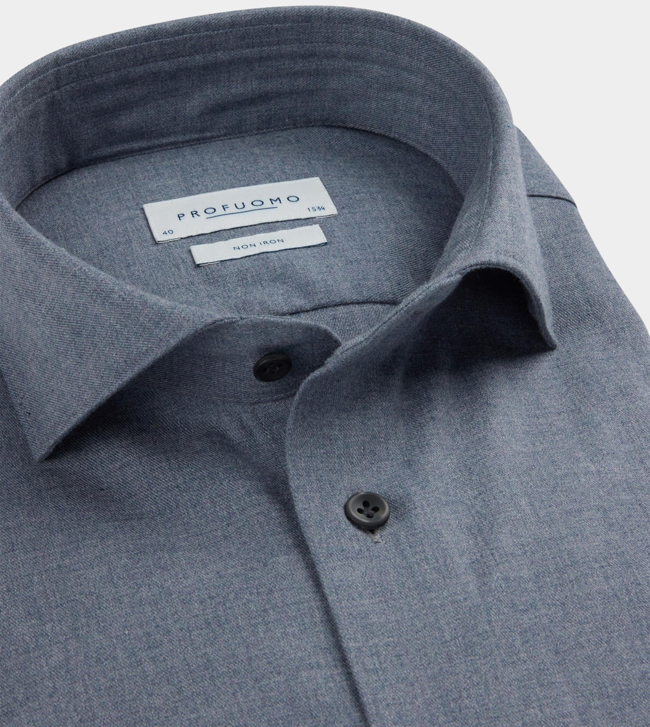 Profuomo Business hemd lange mouw Blauw  PPWH30005B/4