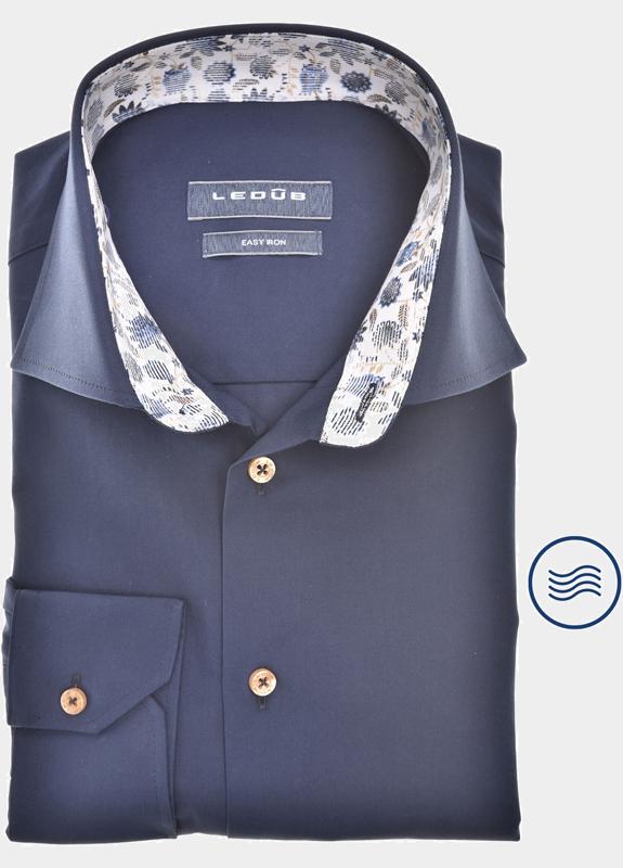 Ledub Business hemd lange mouw Blauw  0701933/190-910-000