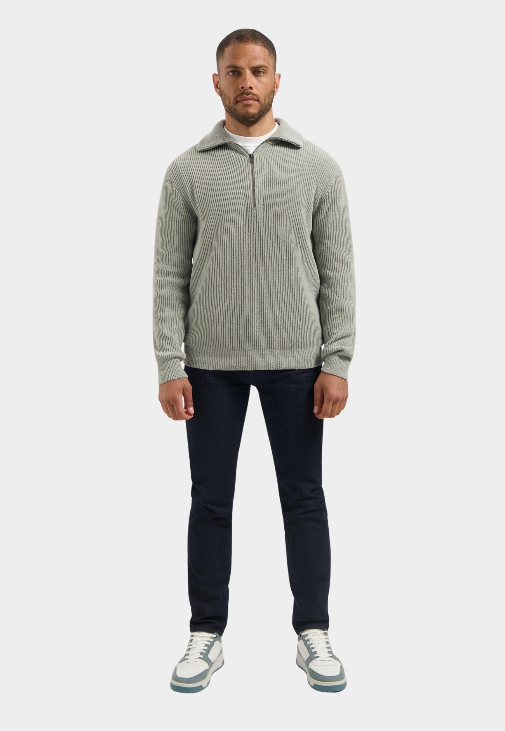 Dstrezzed Half Zip Grijs Josiah Skipper 405708-AW25/831