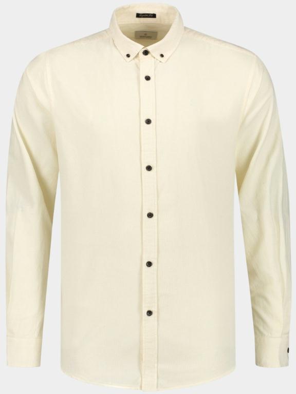 Dstrezzed Casual hemd lange mouw Wit Button down Shirt Babycord 303622/102