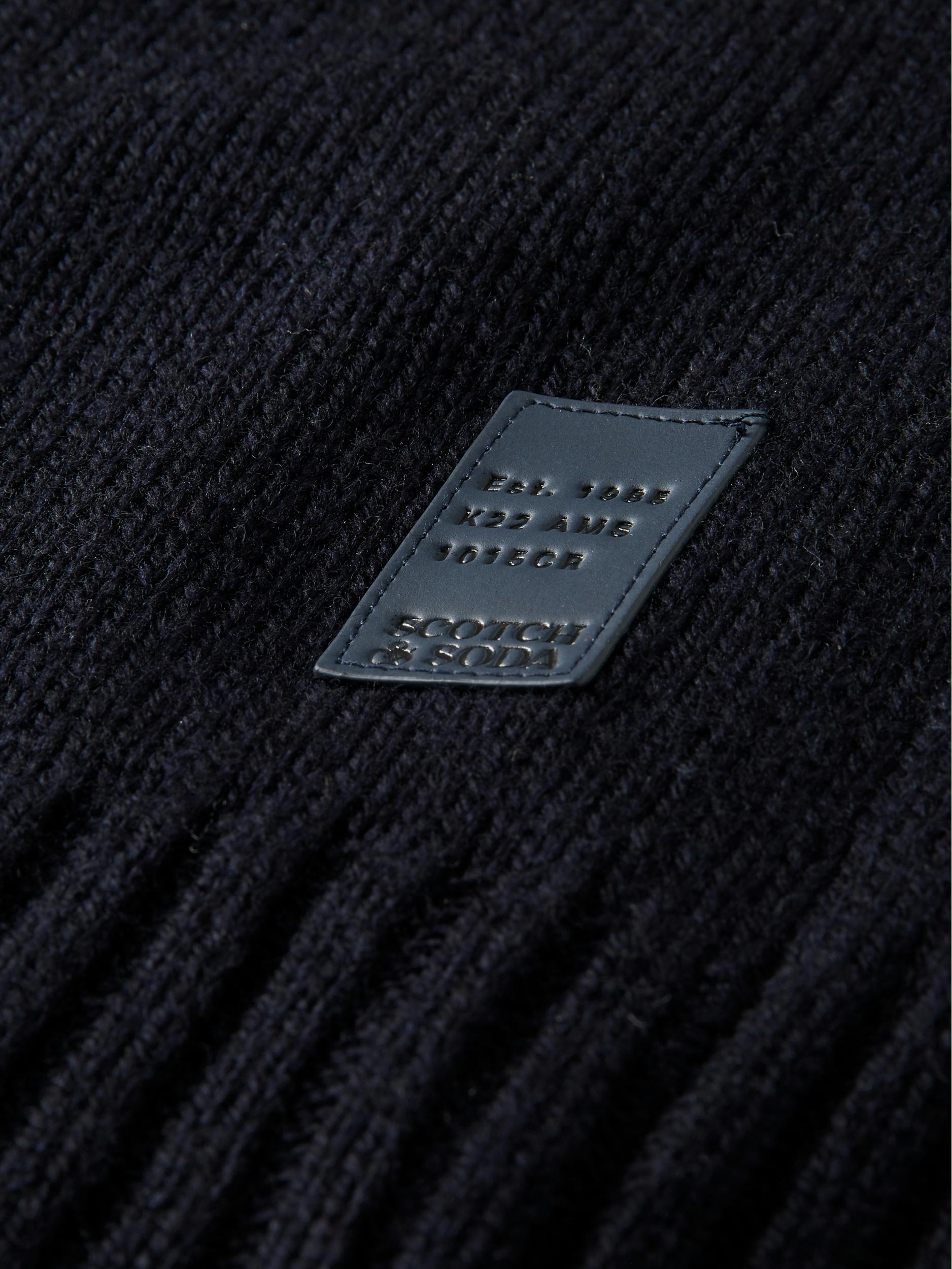 Scotch & Soda Pullover Blauw Wool-blend twisted collar pull 169261/0004