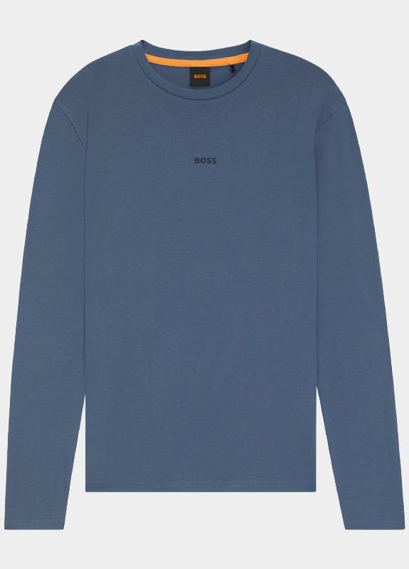 BOSS Orange T-shirt lange mouw Blauw TChark 10242929 01 50473286/495