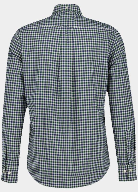 Gant Casual hemd lange mouw Groen Reg Twill Gingham Shirt 3250233/338