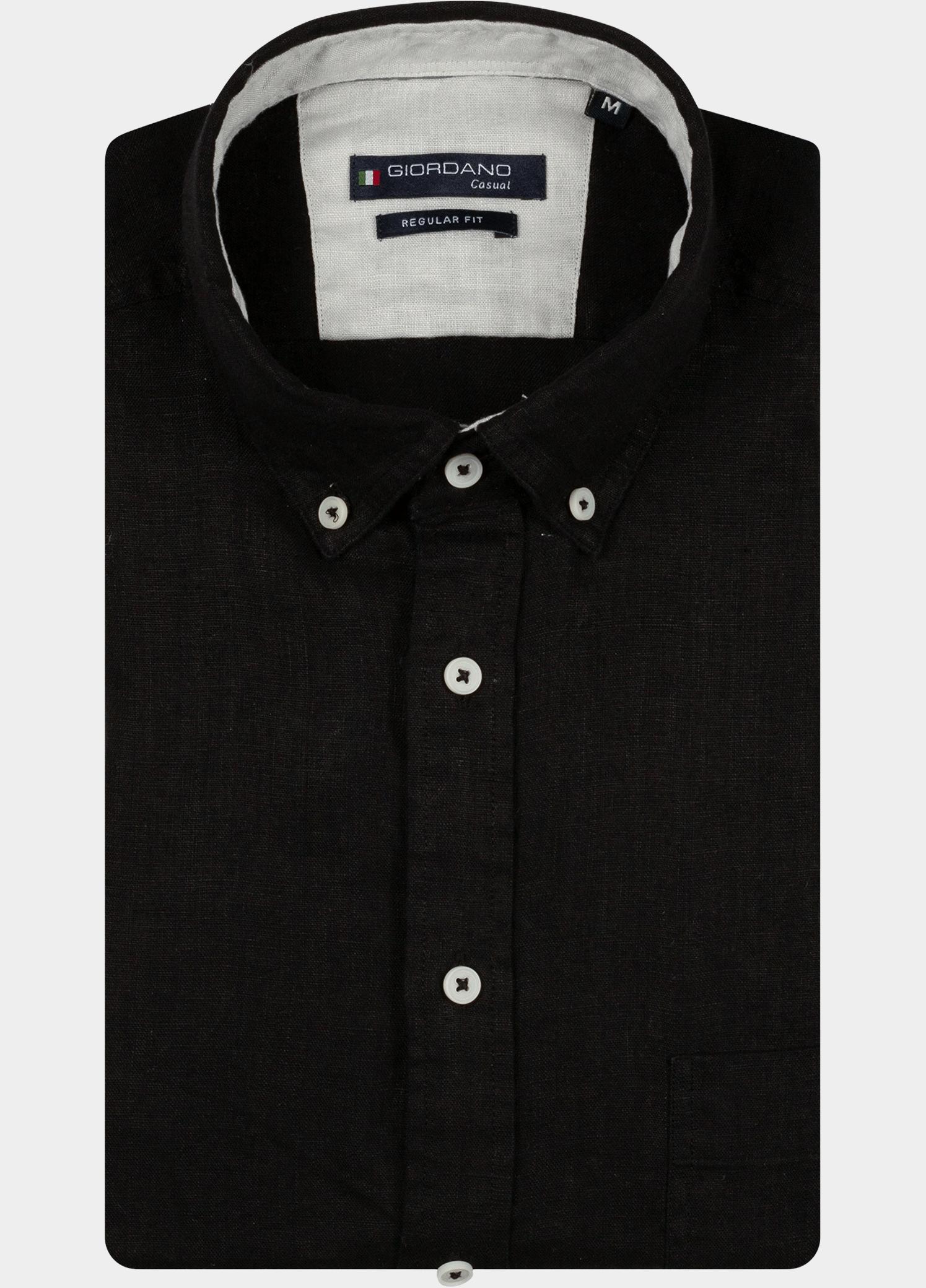Giordano Overhemd heren Zwart Ivy Long Sleeve Button Down S 617009/90