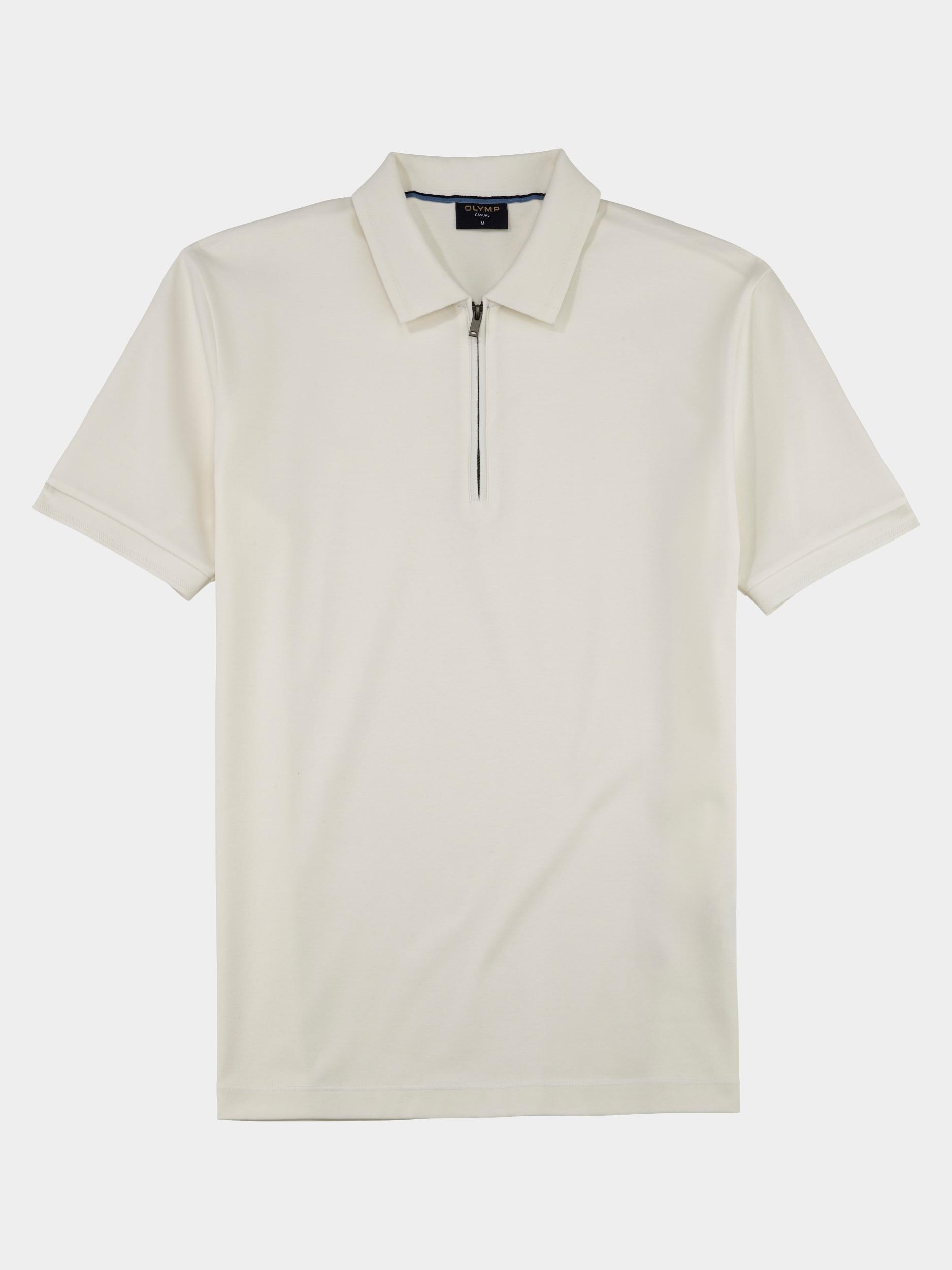 Olymp Polo korte mouw Beige Interlock Zip Polo 540362/01