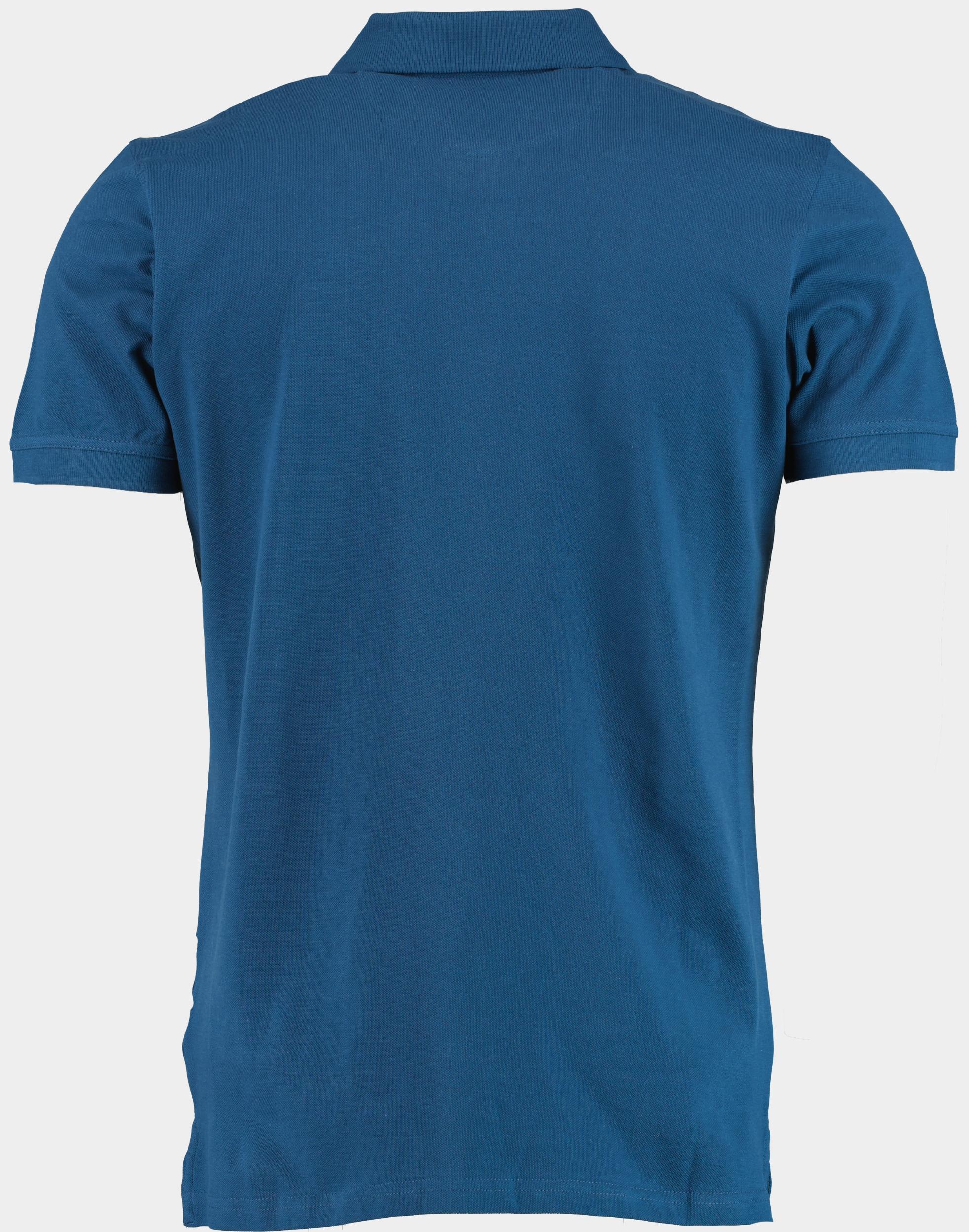 Bos Polo korte mouw Blauw Piqué donkerblauw New Lobra/4211