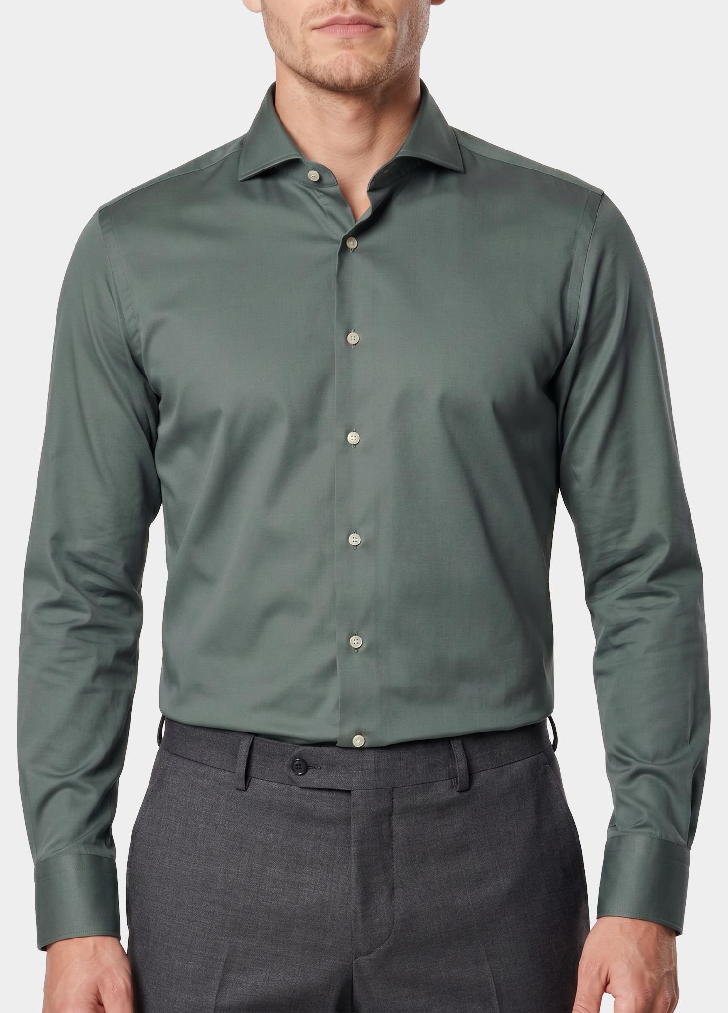 Profuomo Business hemd lange mouw Groen  PP2H00008A/Z