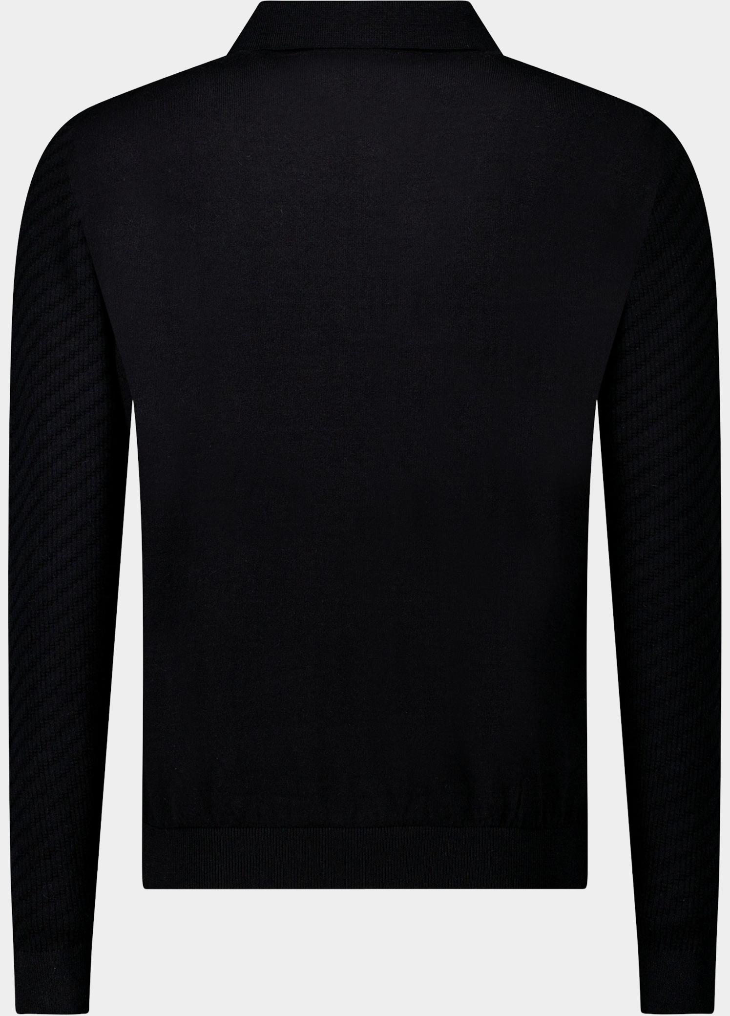 Cars Jeans Polo lange mouwen heren Zwart Apor 66097/01