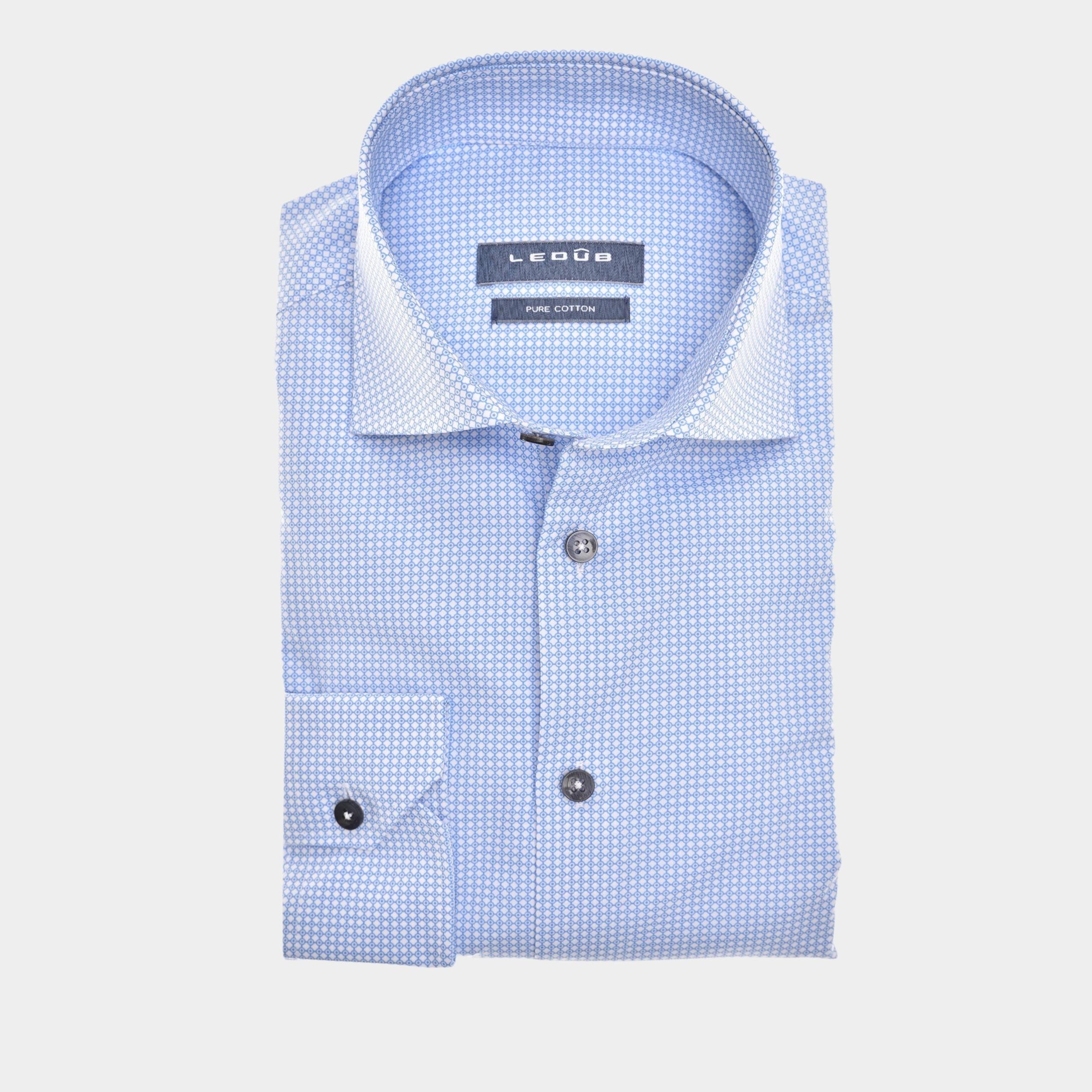 Ledub Business hemd lange mouw Blauw 4018M 3 MFN 5 0142011/130000