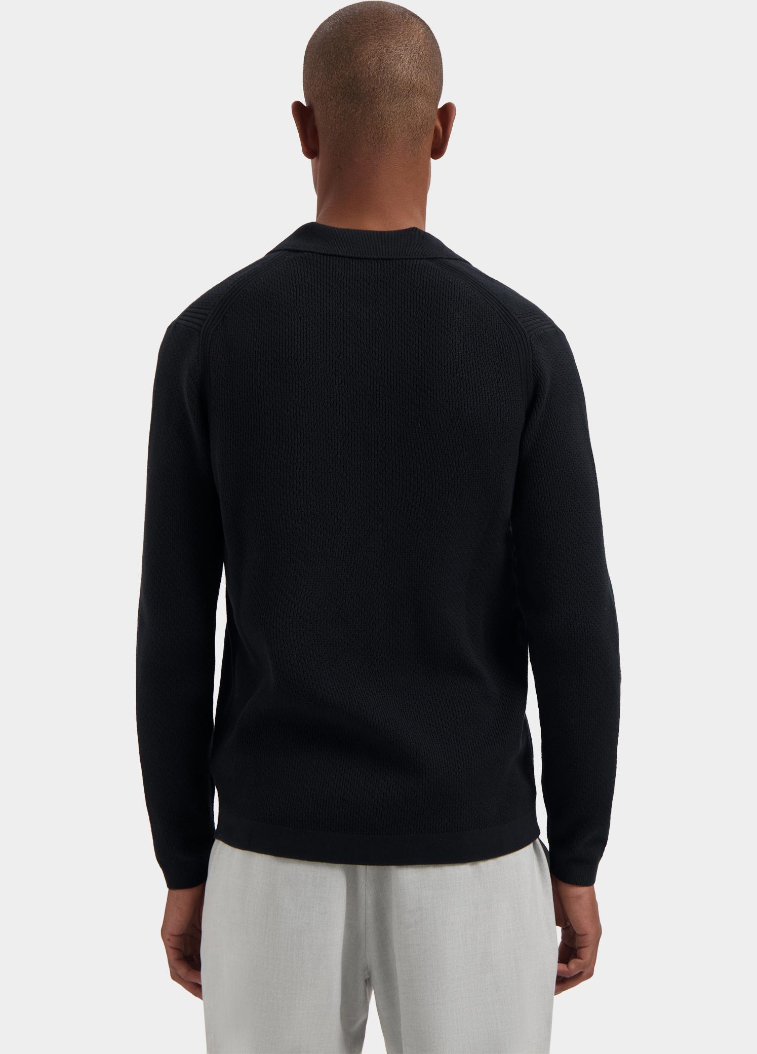 Dstrezzed Polo lange mouw Zwart Kostas Longsleeve Polo 405934/999