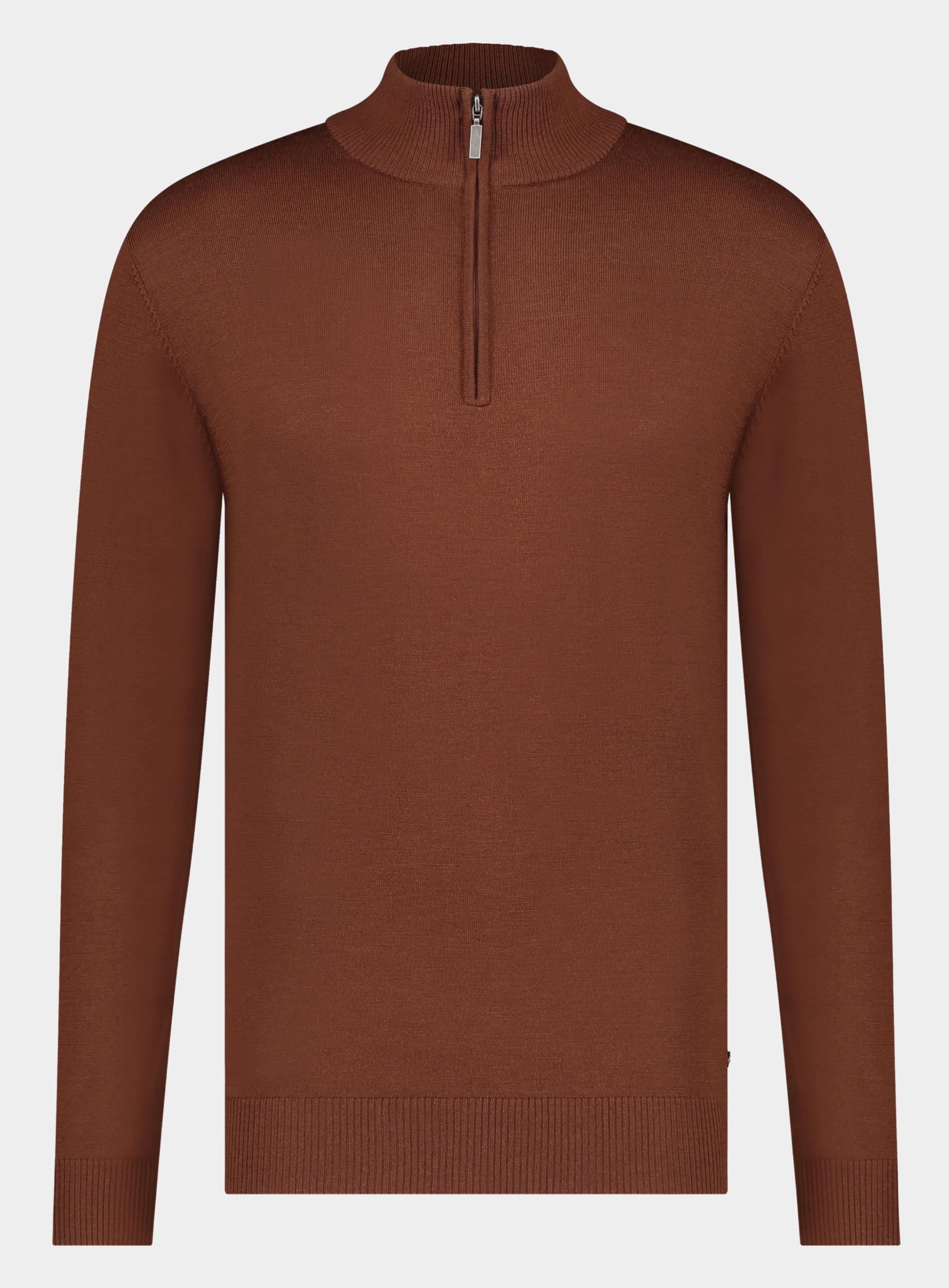 Born With Appetite Pullover Bruin Lux Half Zip Pullover Merino 23305LU15/855 earth