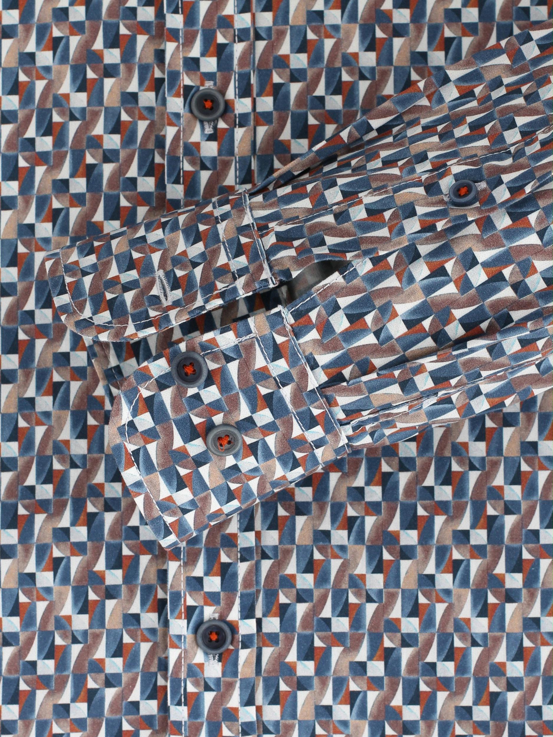Casamoda Casual hemd lange mouw Blauw B.D. Casual Fit 434010500/100