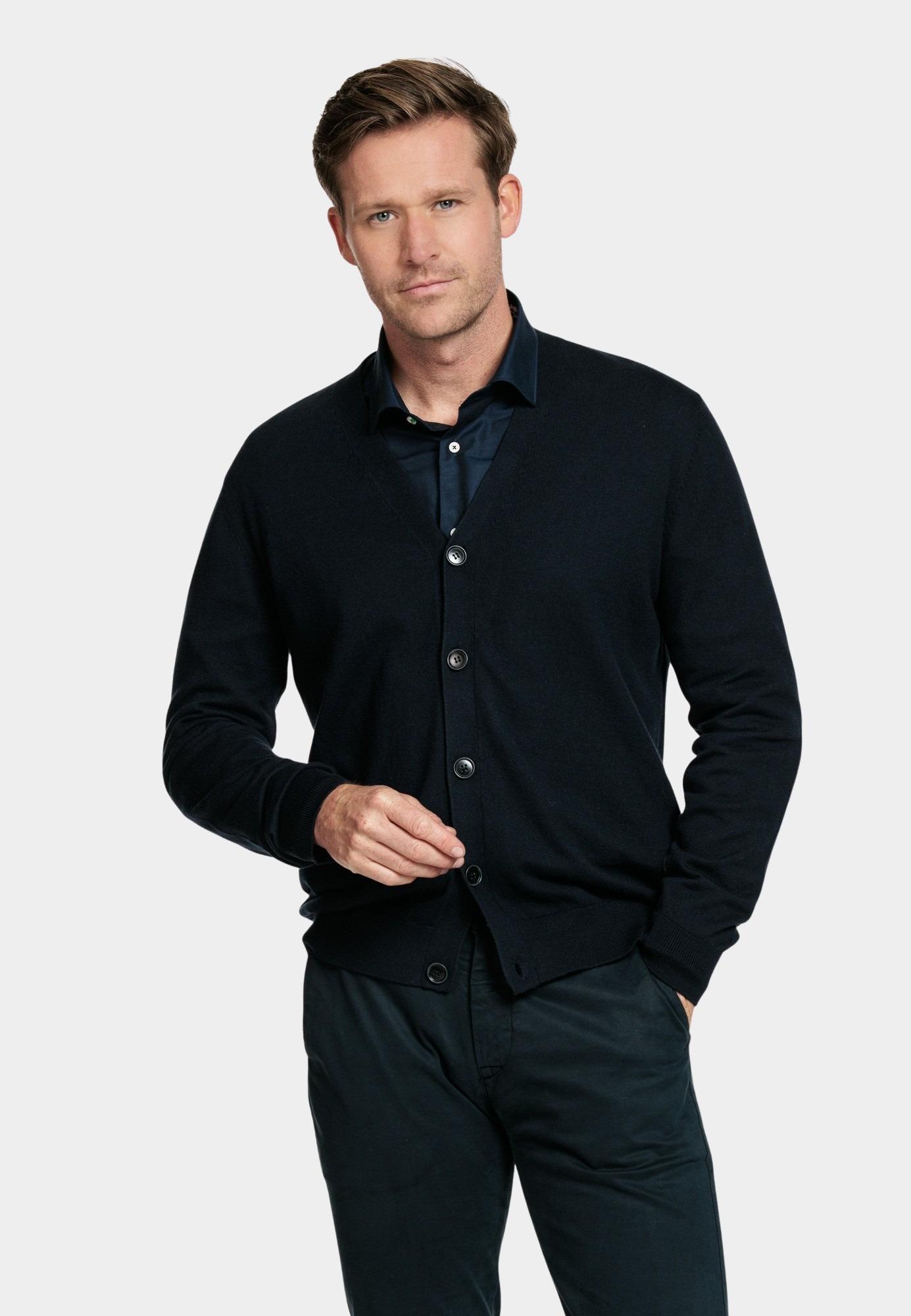 Baileys Vest Blauw Cardigan Buttons 12gg single 322019/606