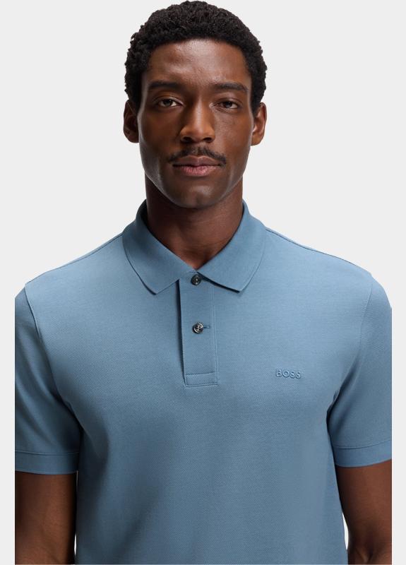 BOSS Black Polo korte mouw Blauw Pallas 10278258 01 50553564/459