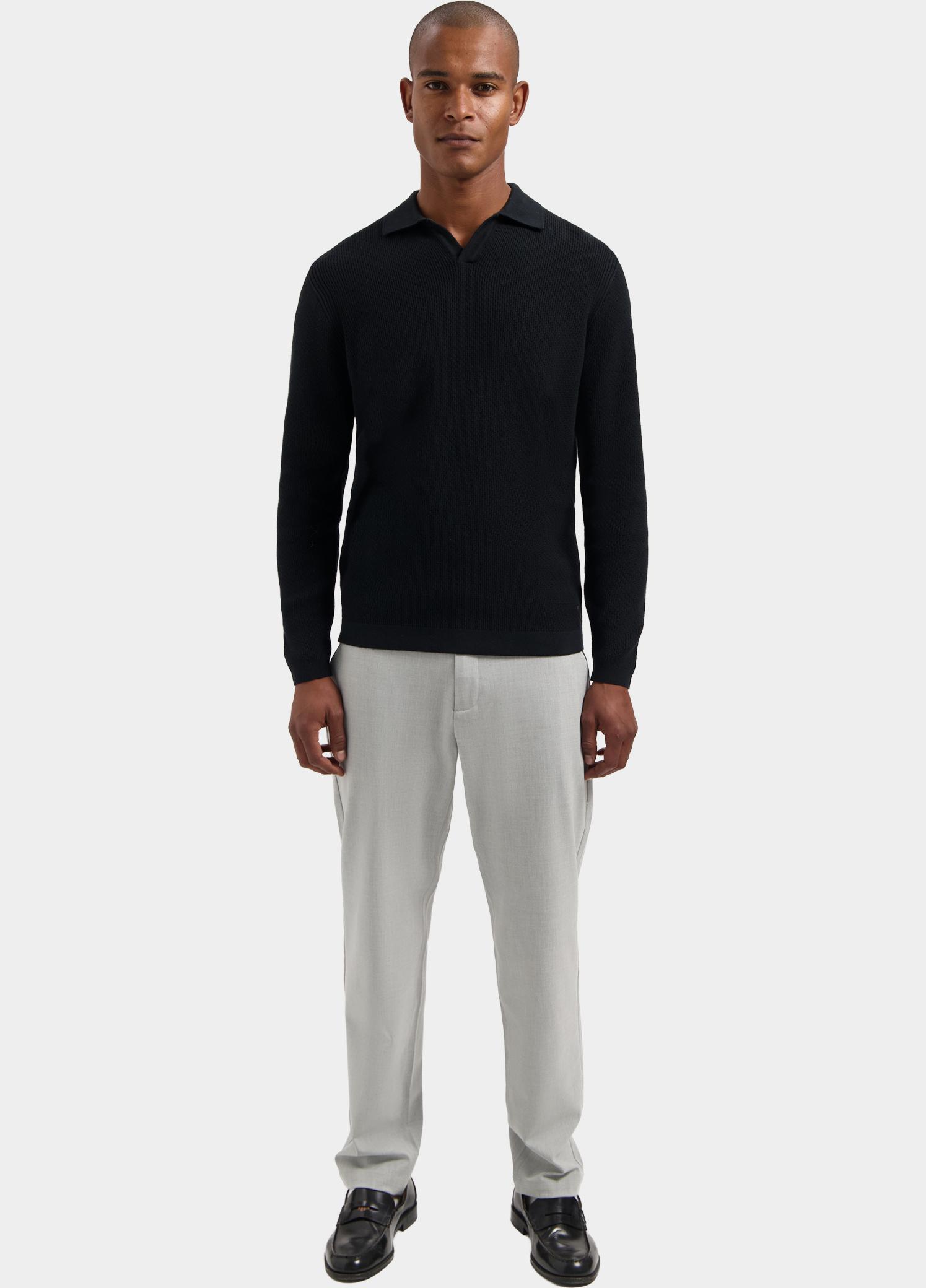 Dstrezzed Polo lange mouw Zwart Kostas Longsleeve Polo 405934/999