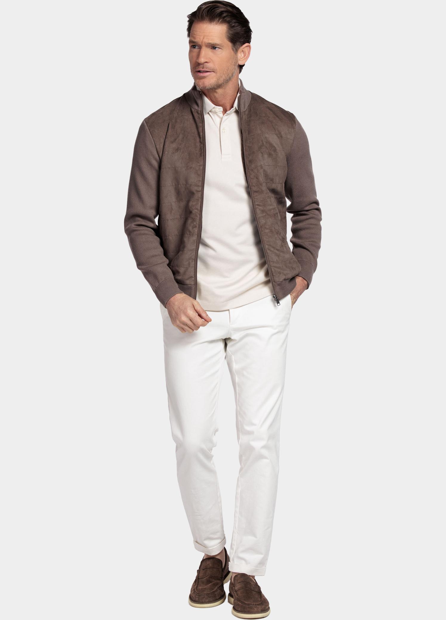 Baileys Vest heren Bruin Cardigan Zip  Milano knit 612015/875