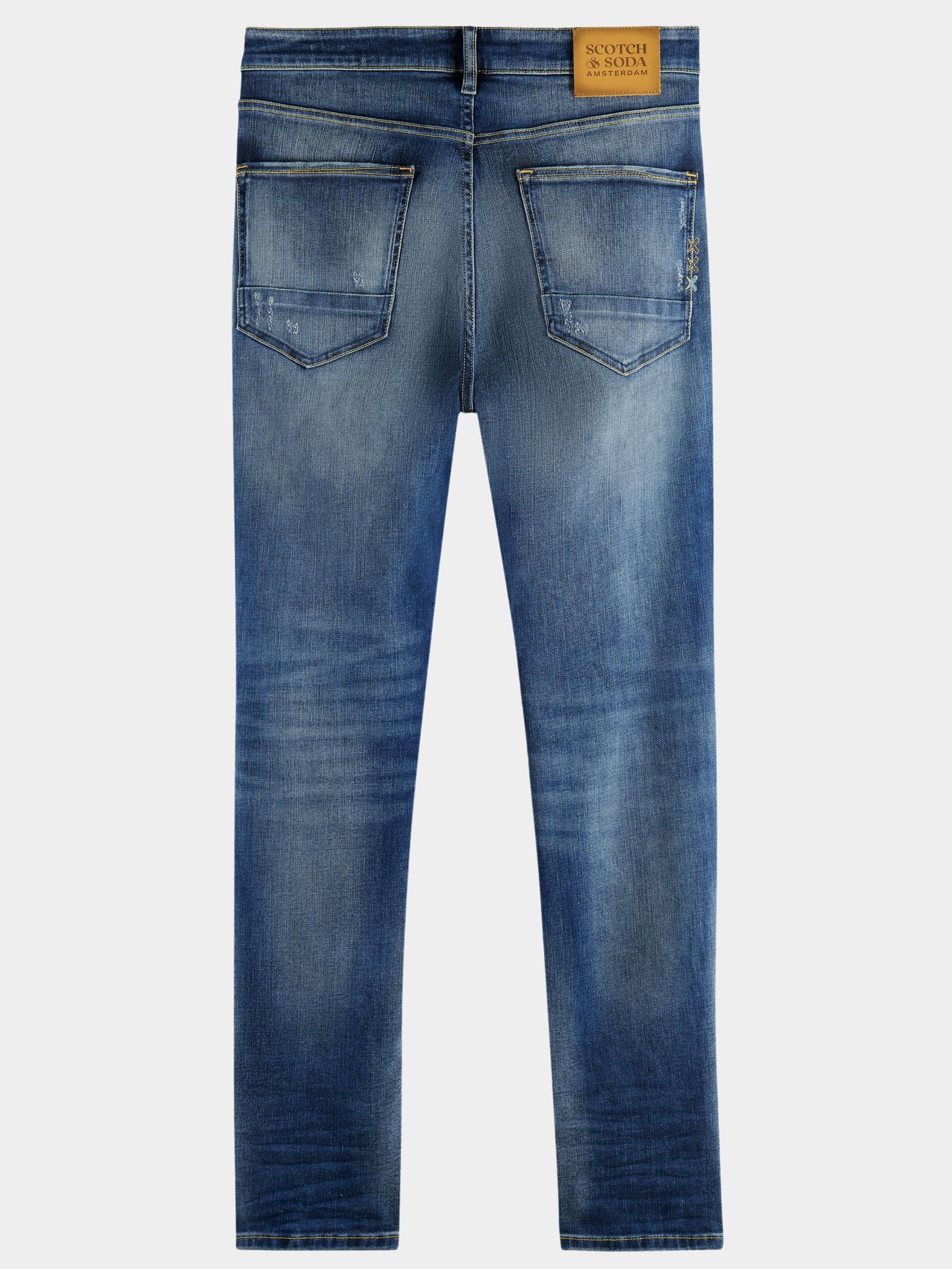 Scotch & Soda 5-Pocket Jeans Blauw Skim Skinny Jeans Seasonal Ess 168991/1031