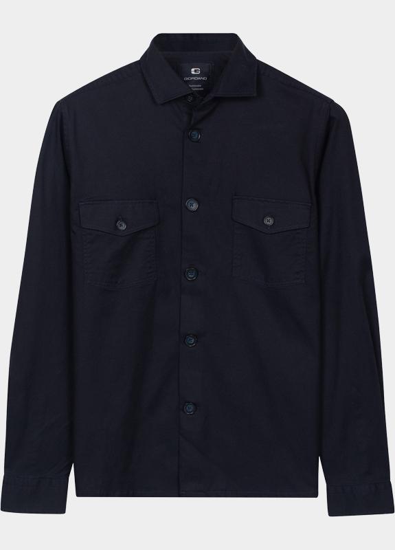 Giordano Overshirt Blauw Salerno overshirt Soft Washed 617500/60