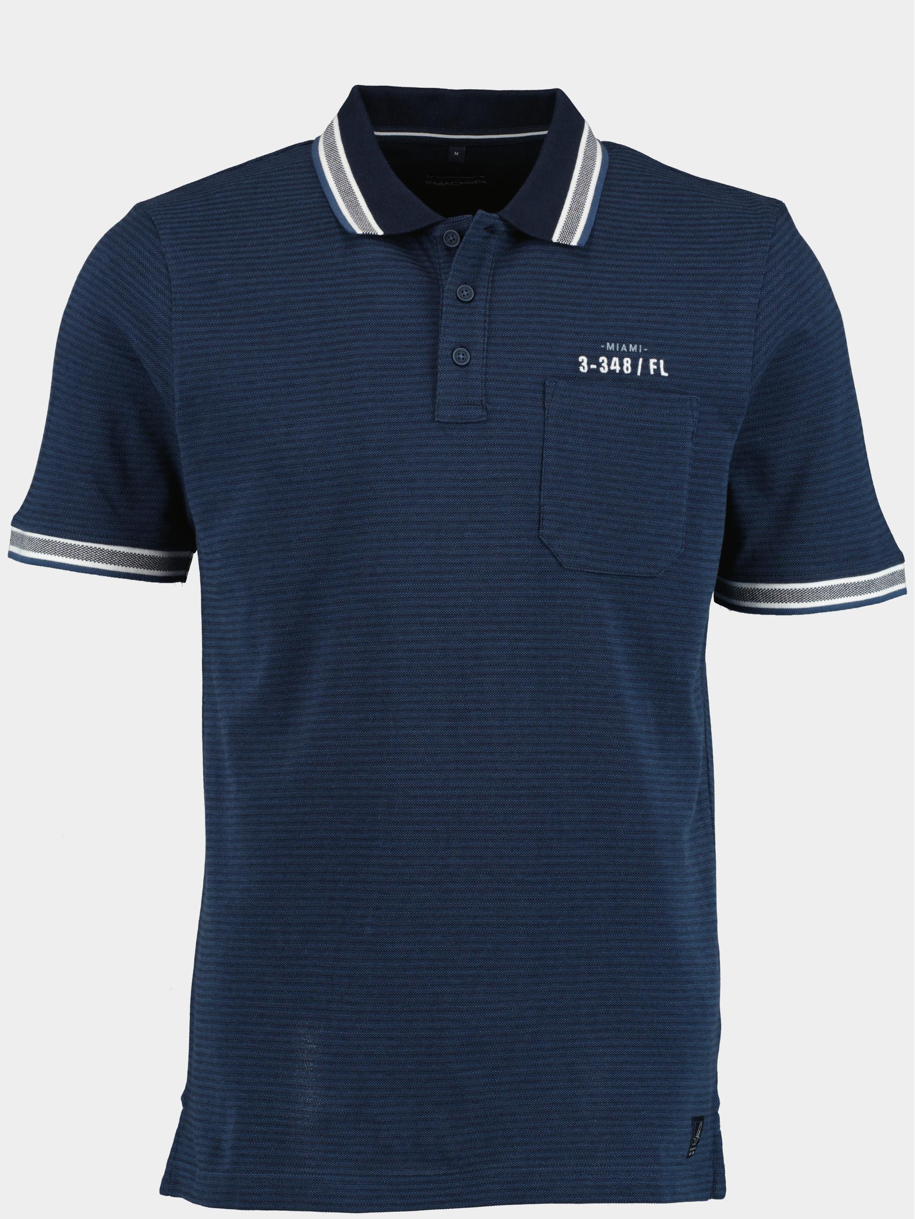 Casamoda Polo korte mouw Blauw Polo 934057700/105