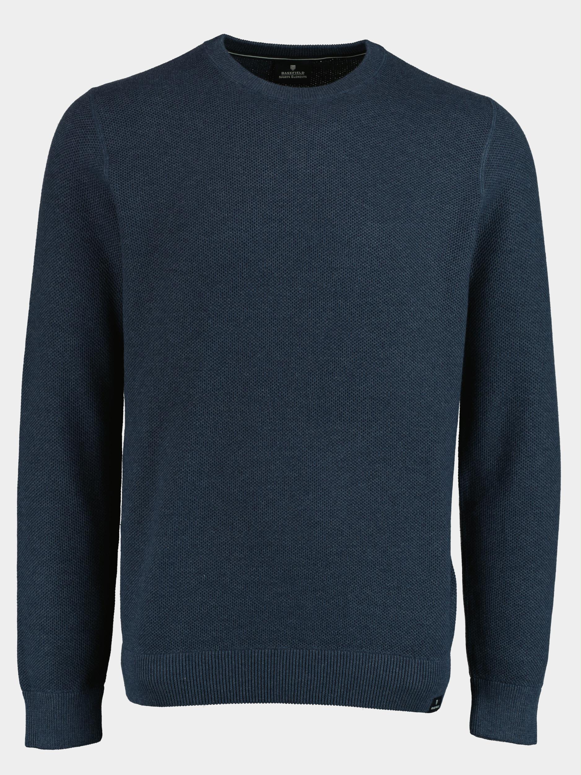 Basefield Pullover Blauw Rundhals Pullover 219017043/609