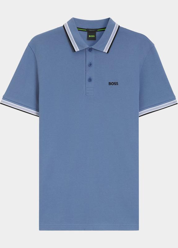 BOSS Green Polo korte mouw Blauw Paddy 10241663 01 50469055/462