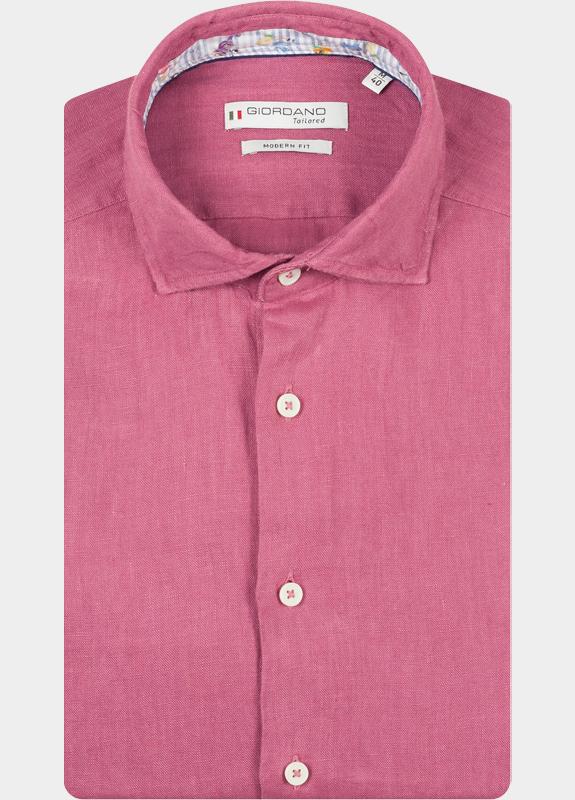 Giordano Overhemd heren Roze Row Long Sleeve Cutaway Soft 617810/51