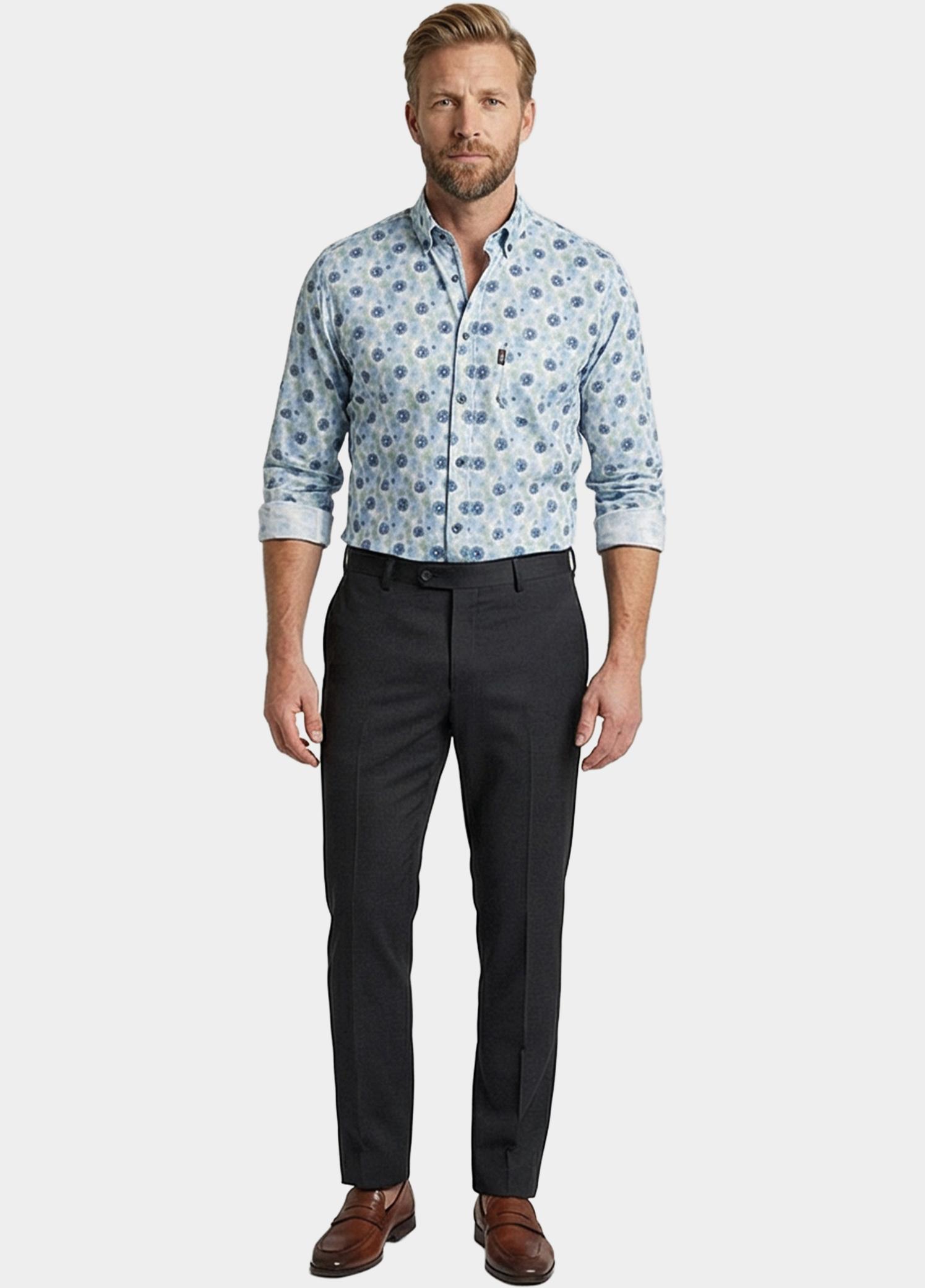 Giordano overhemd korte mouw heren Groen League short sleeve button do 616018/70