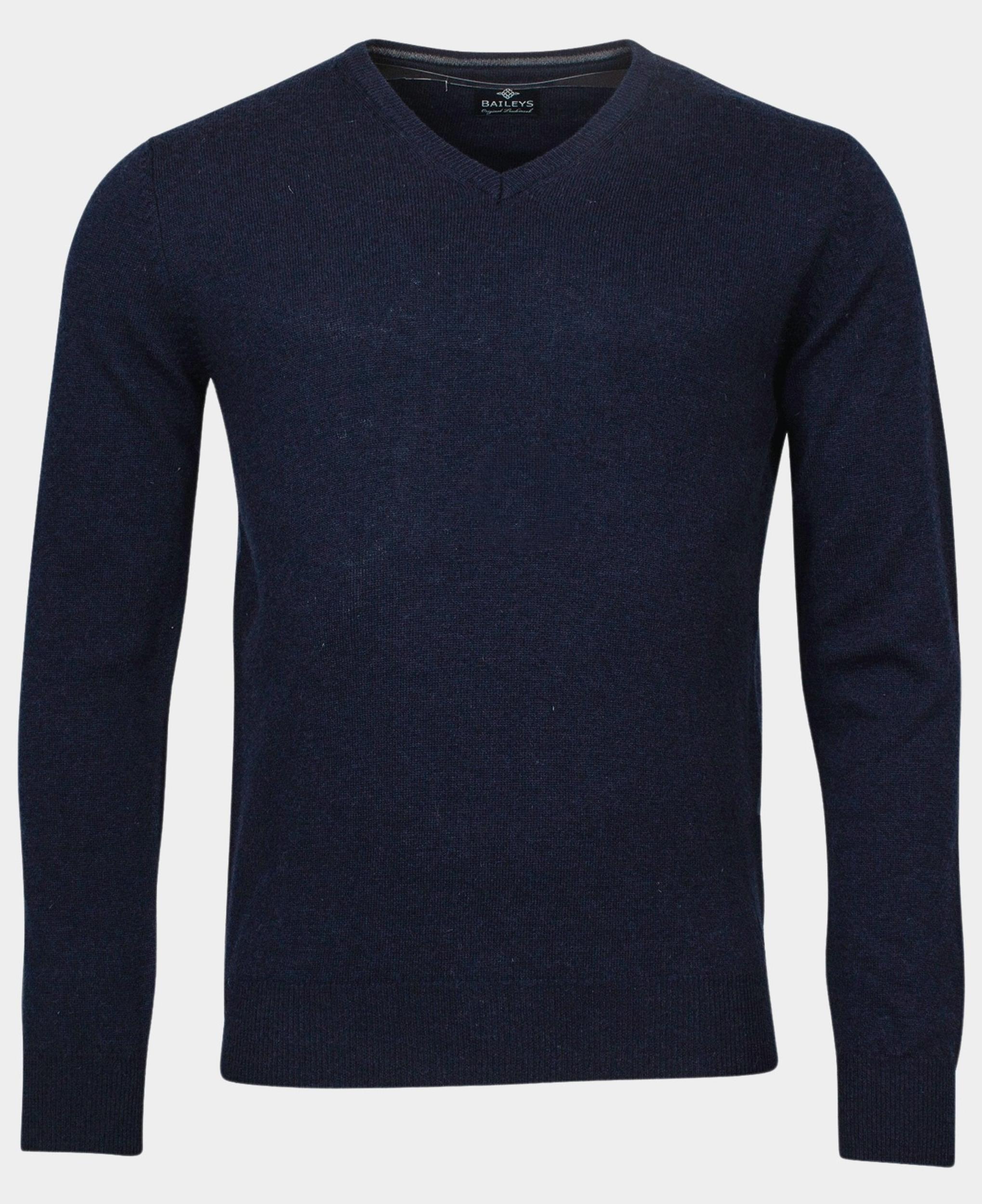 Baileys Pullover Blauw 100% Lamswool melange 320071/60