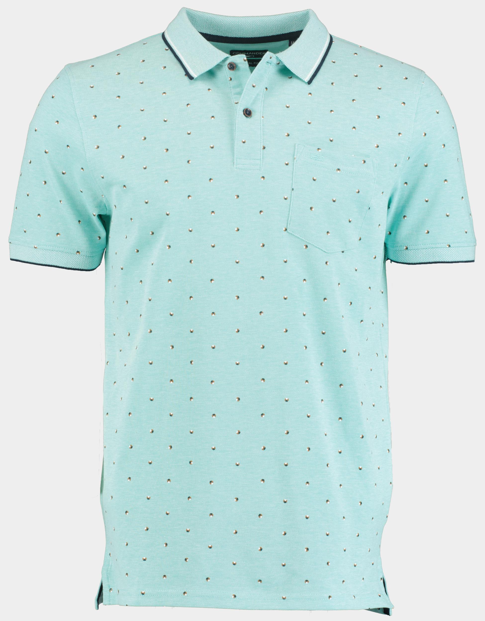  Polo korte mouw Groen 3-Knopf-Polo-Shirt, 1/2 Arm 214008261/545