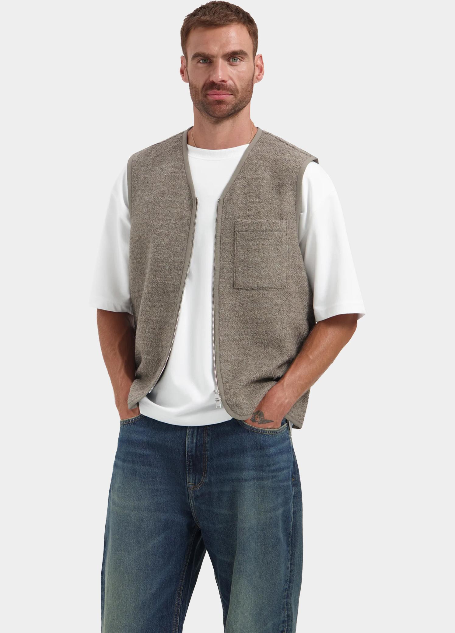 Dstrezzed Bodywarmer heren Bruin William Teddy Vest 121503/277