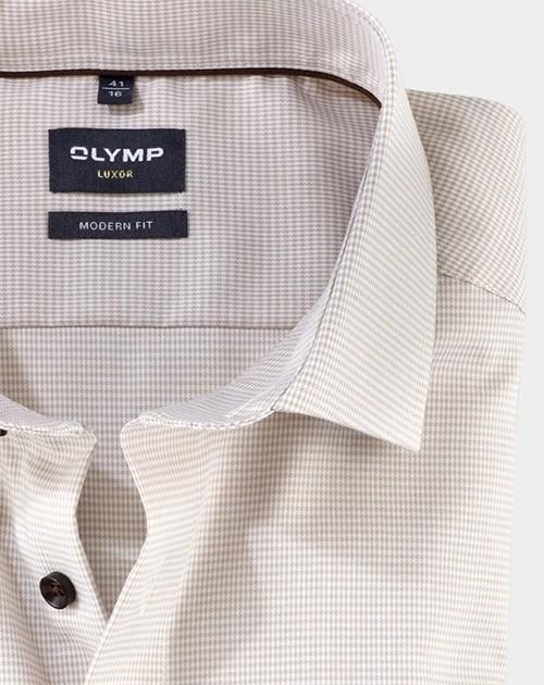 Olymp Business hemd lange mouw Beige 120864-Hemden 120864/22