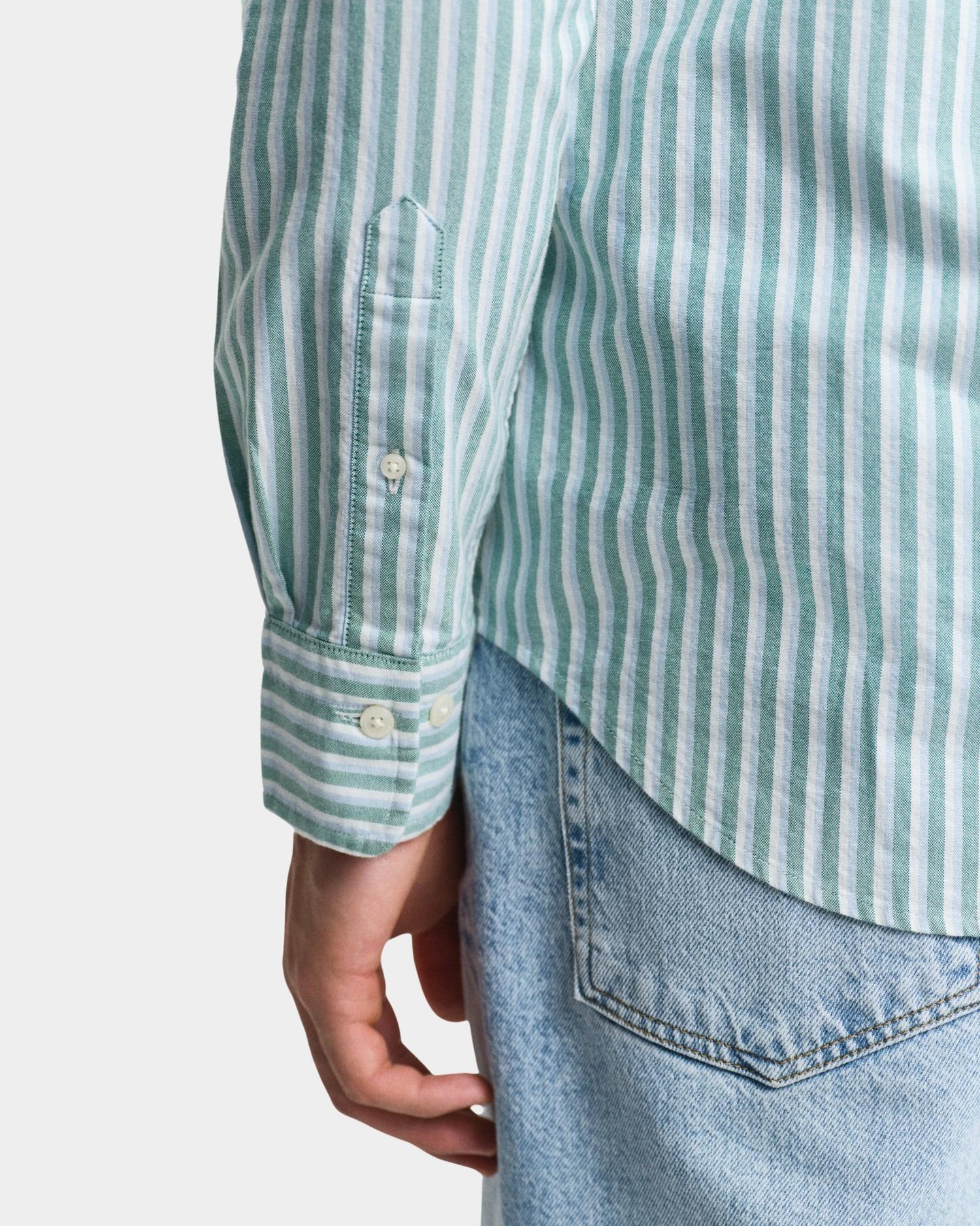 Gant Casual hemd lange mouw Groen REG CLASSIC OXFORD STRIPE SHI 3250028/322