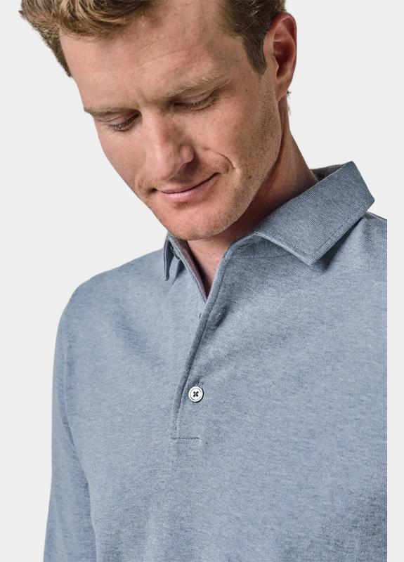 Profuomo Polo lange mouw Blauw  PPWJ10002/D