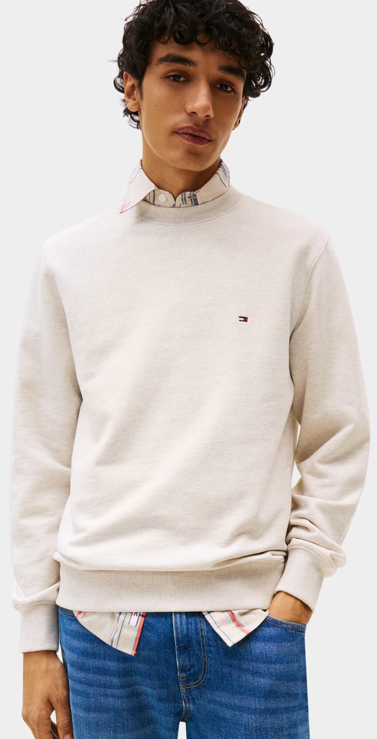 Tommy Hilfiger Sweater Grijs Essential Terry Crew MW0MW37237/AFL