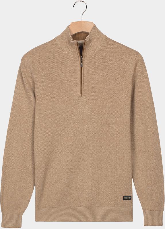 Baileys Half Zip Beige Pullover 1/2 zip  all-over 2- 528409/855