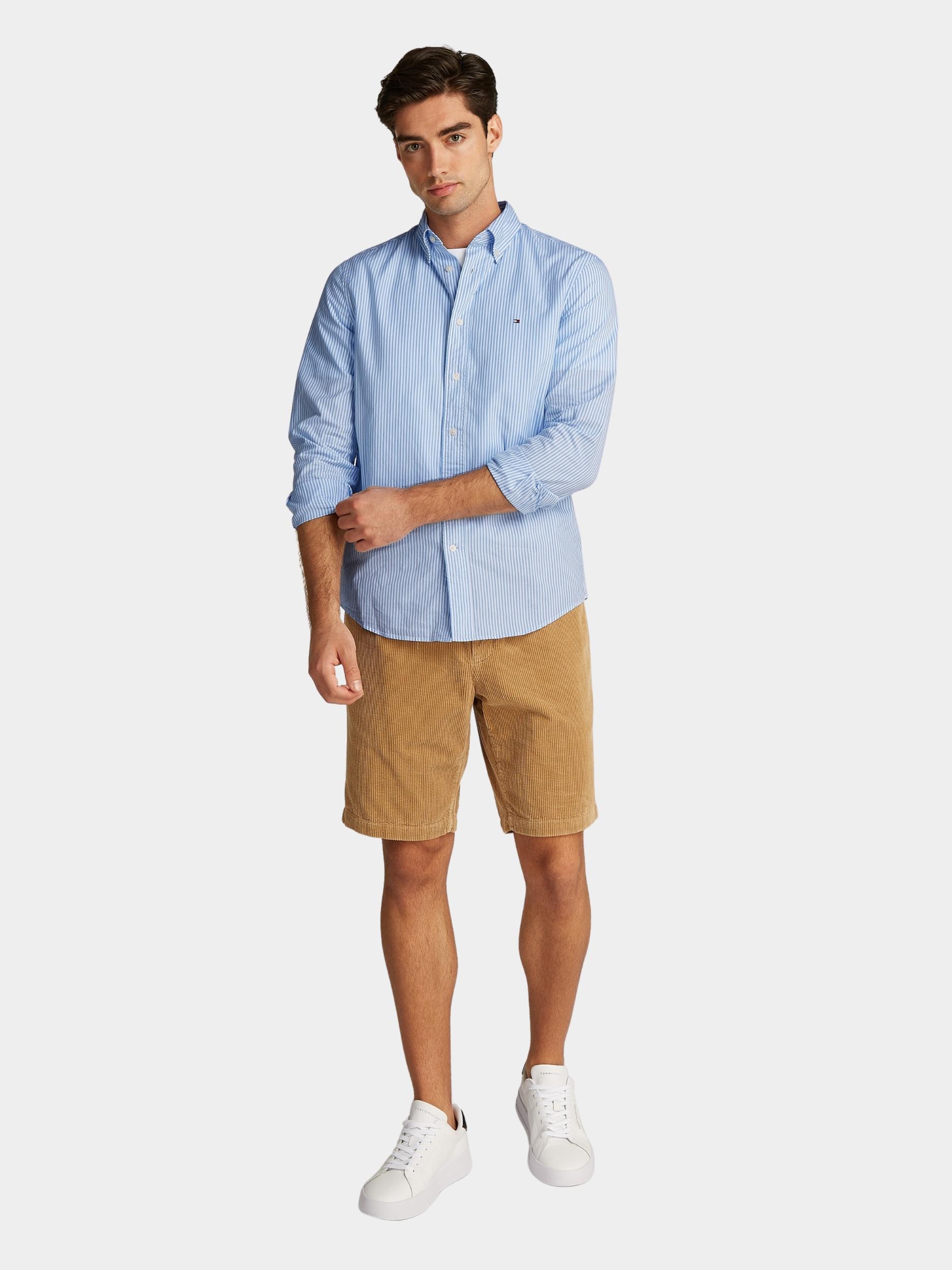 Tommy Hilfiger Casual hemd lange mouw Blauw Flex Poplin Classic STP RF Shi MW0MW37549/0A7