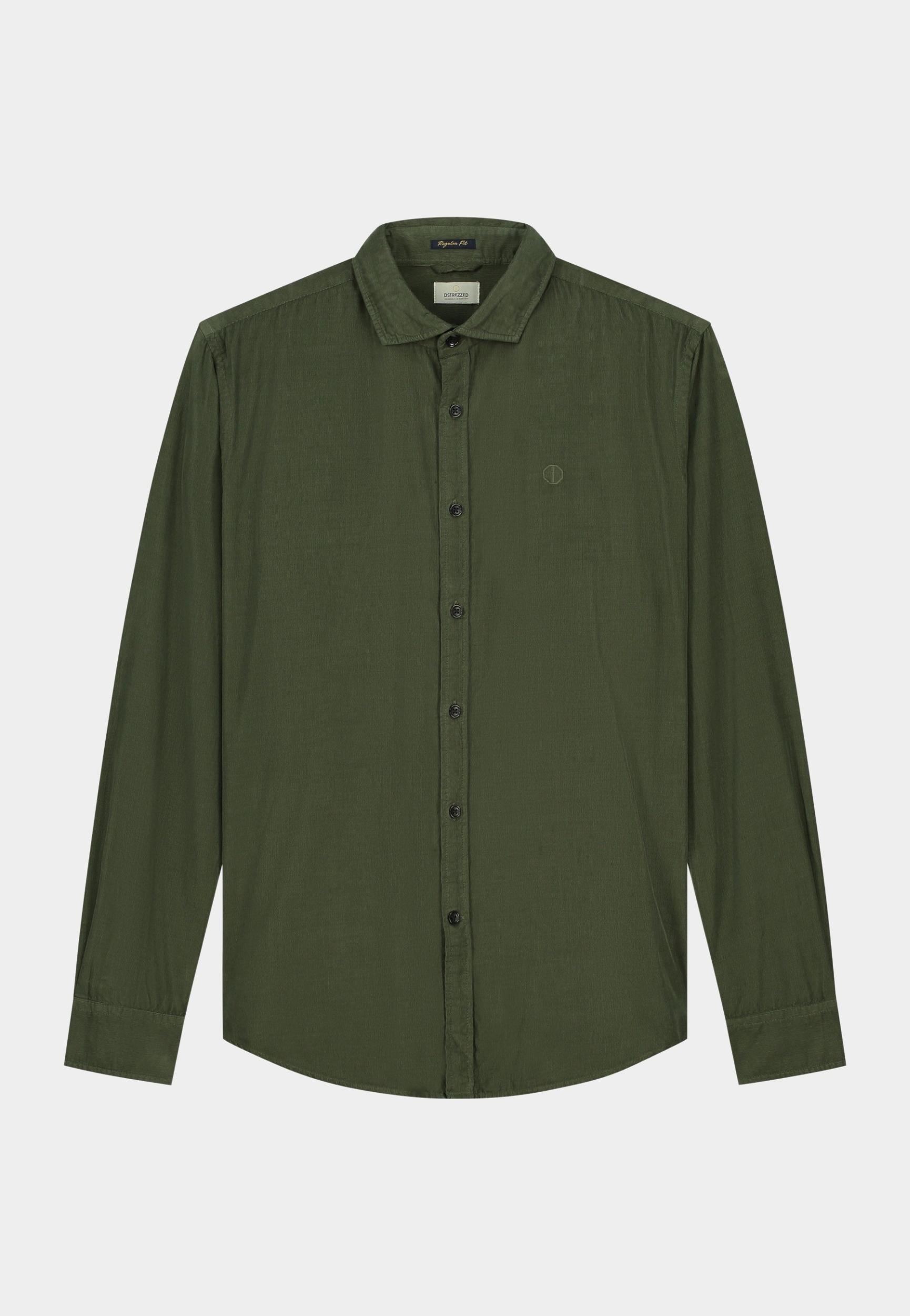 Dstrezzed Casual hemd lange mouw Groen Roald Shirt 303768-AW24/524