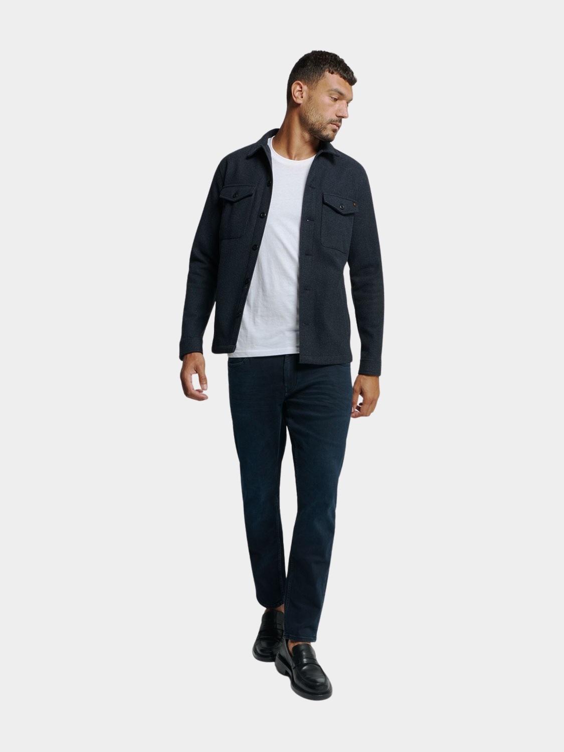 No Excess Casual hemd lange mouw Blauw Overshirt Button Closure Mela 25510903/078