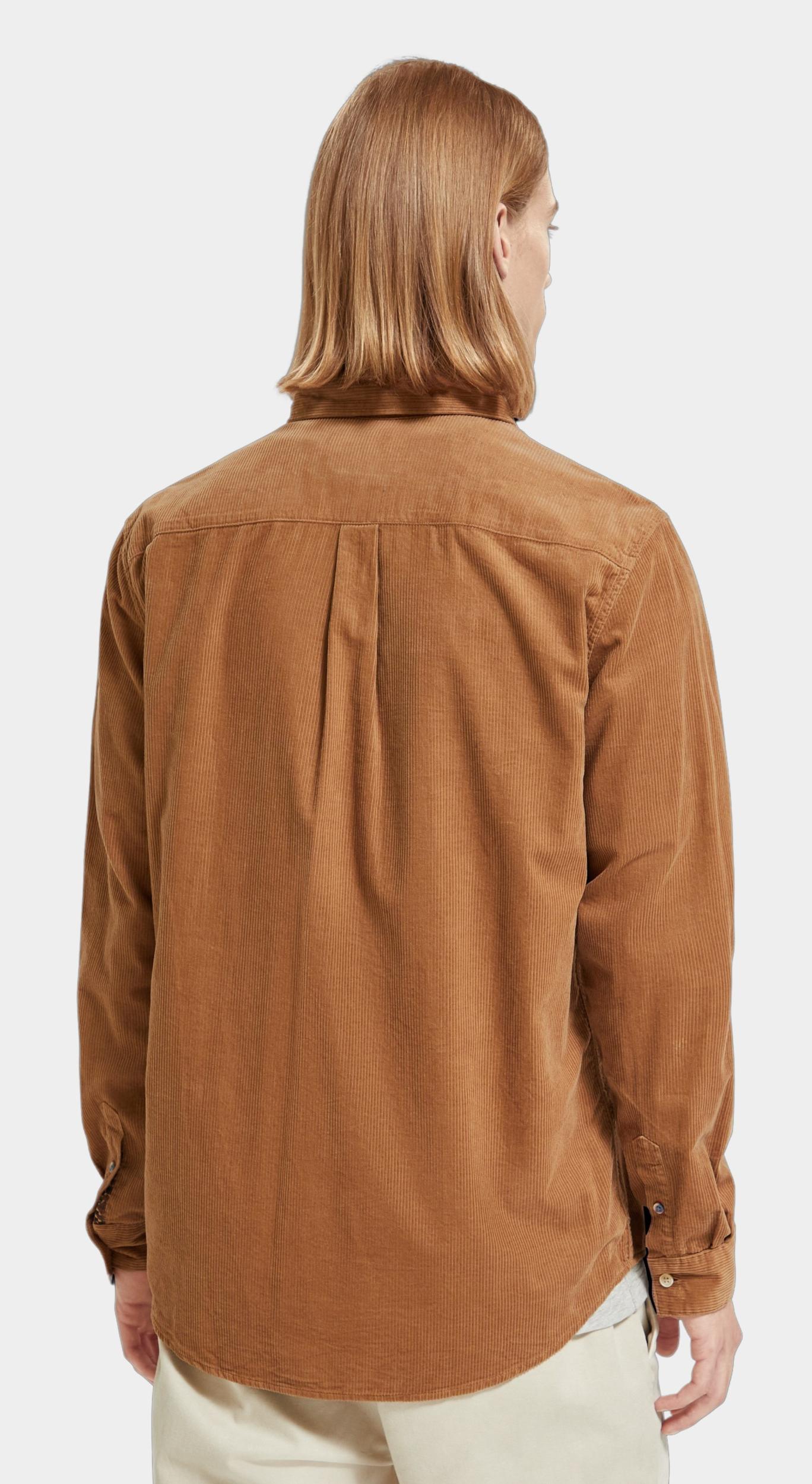 Scotch & Soda Casual hemd lange mouw Bruin Essential Corduroy 174525/0619